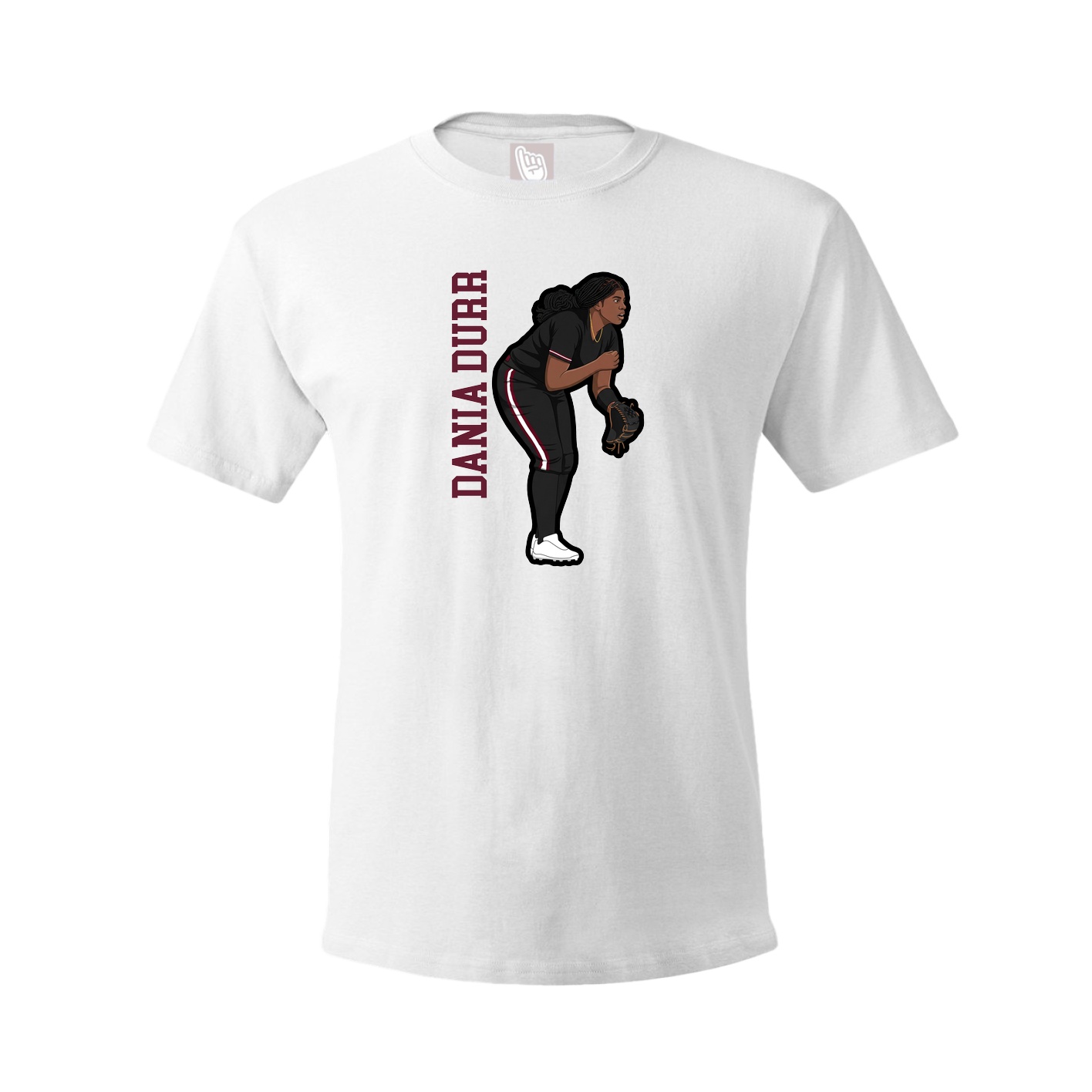 Youth Tee — Name Vertical in White