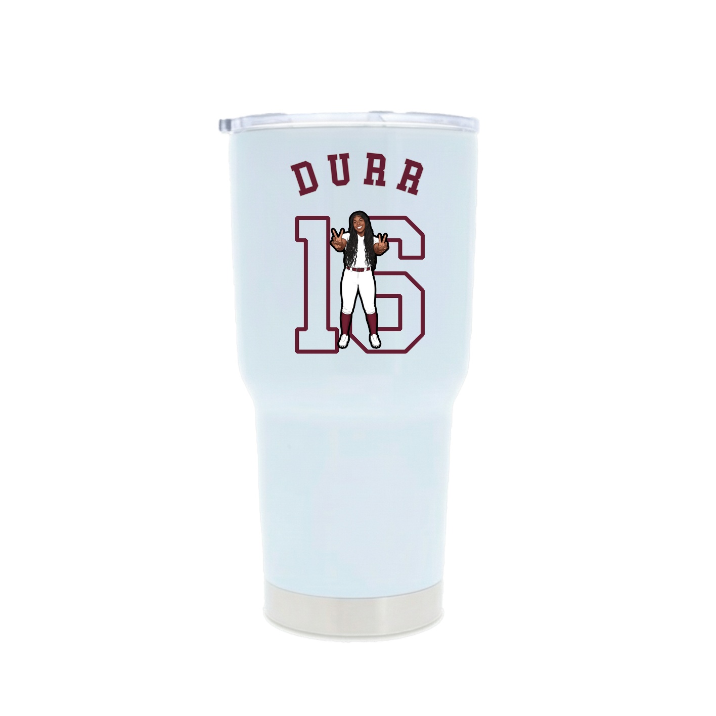 30oz Stainless Steel Tumbler — Shirsey Arch in White