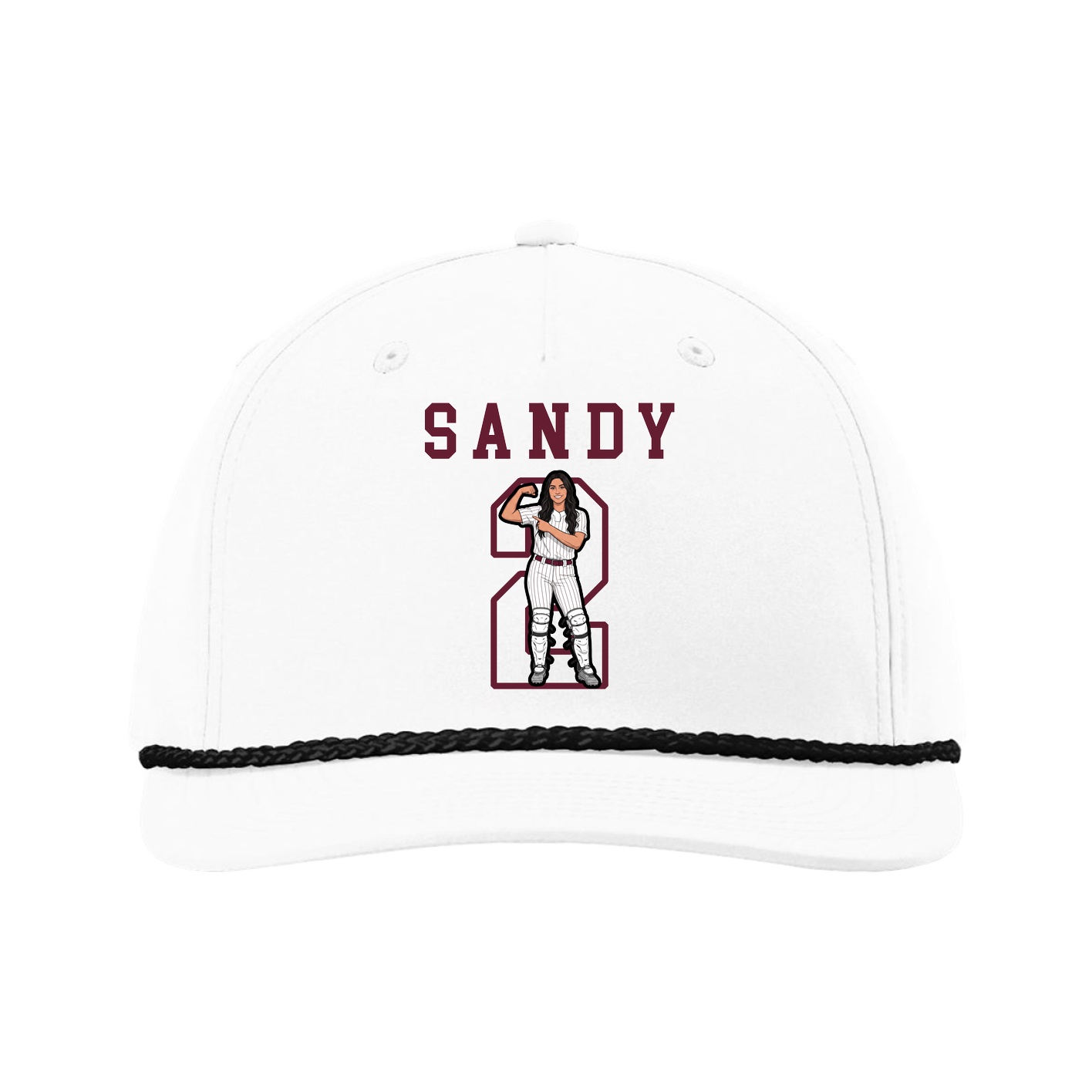 Five-Panel Classic Rope Cap — Shirsey in White