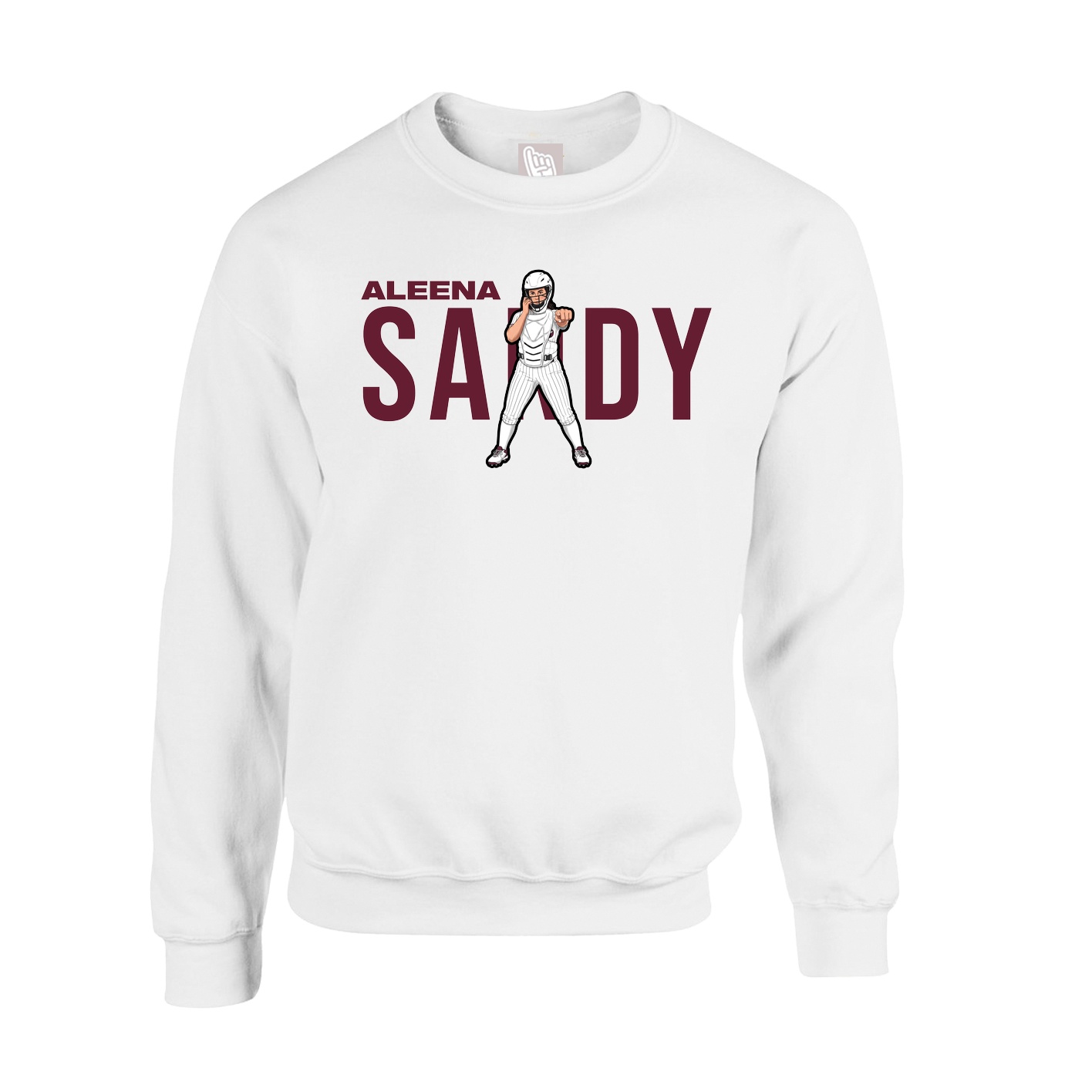 Fleece Crew — Player Name in White