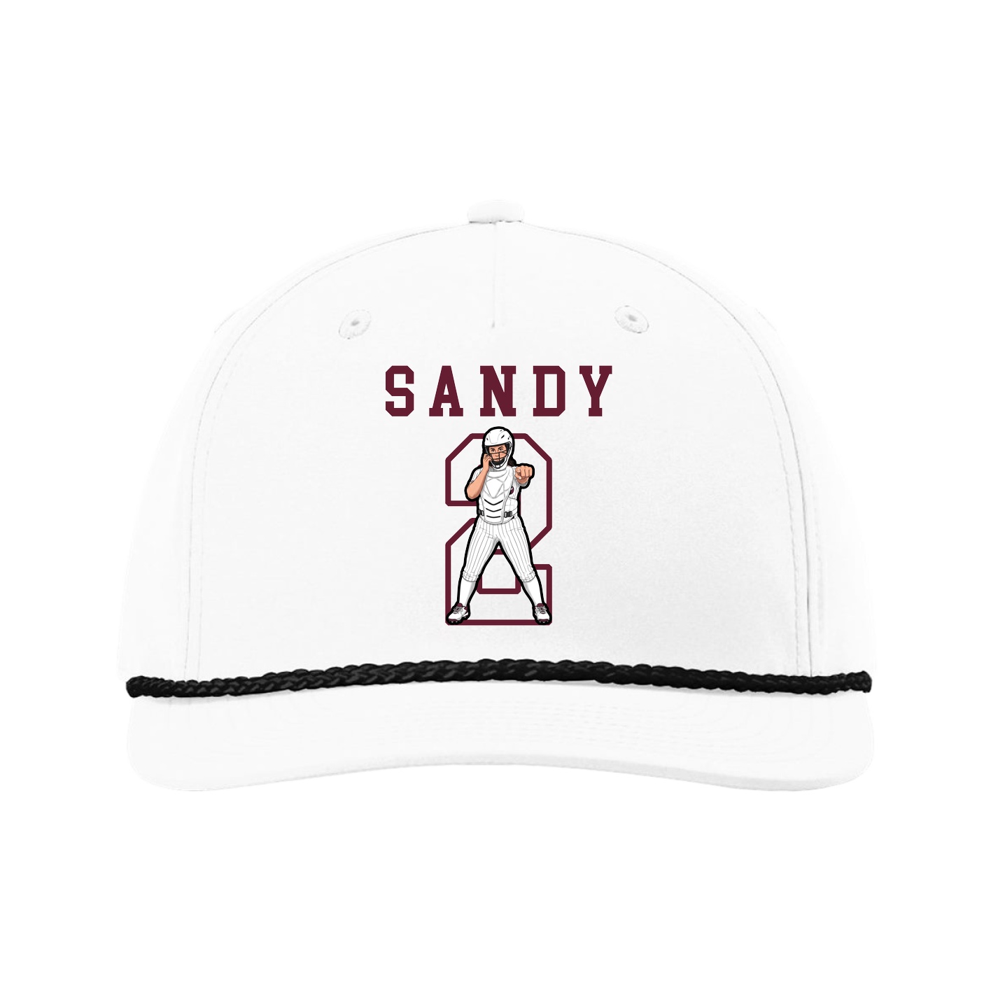 Five-Panel Classic Rope Cap — Shirsey in White