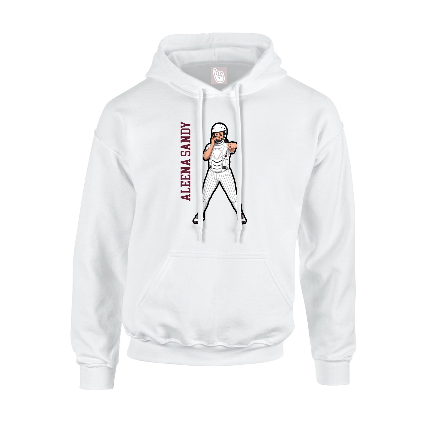 Hoodie — Name Vertical in White