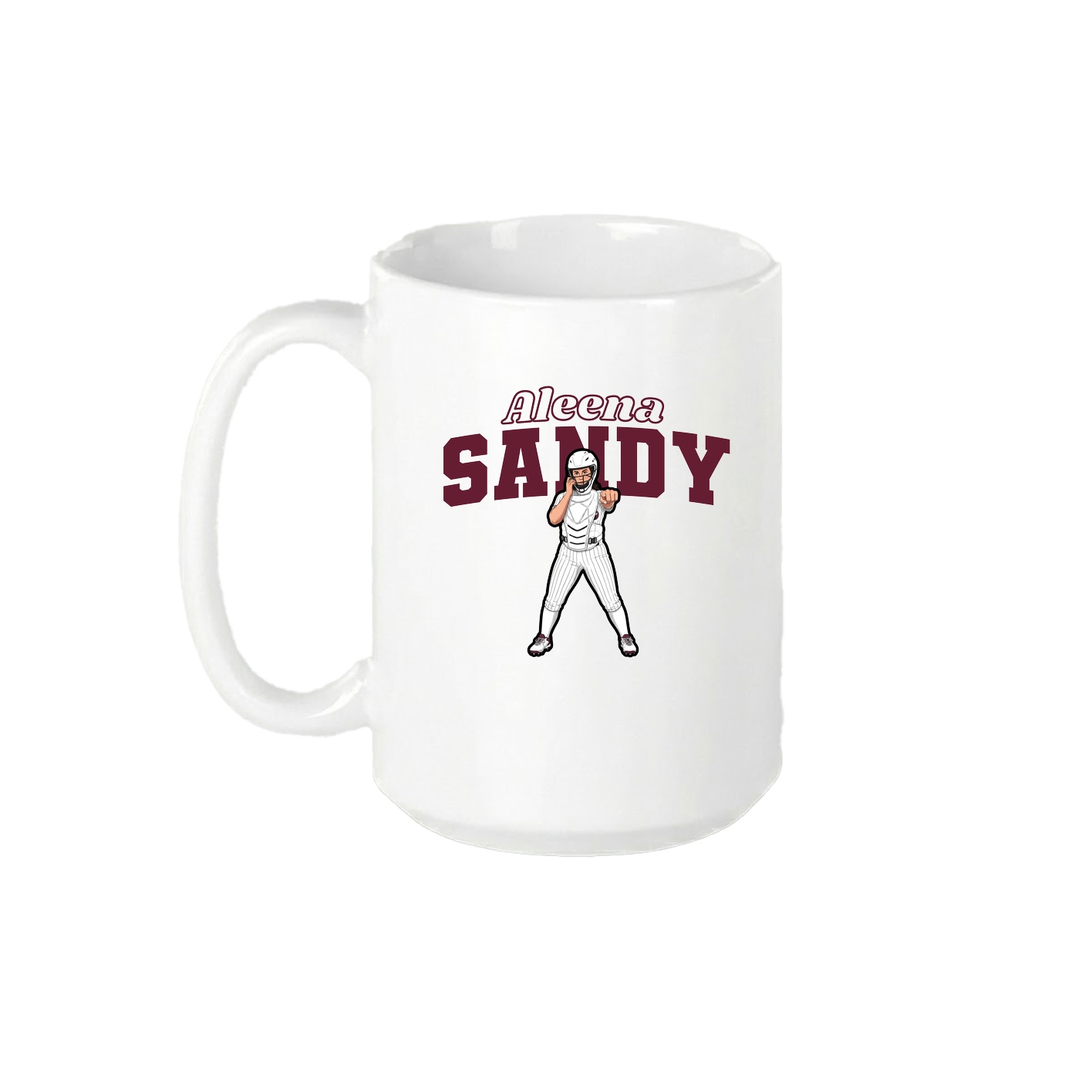 15oz Coffee Mug — Name Arch in White