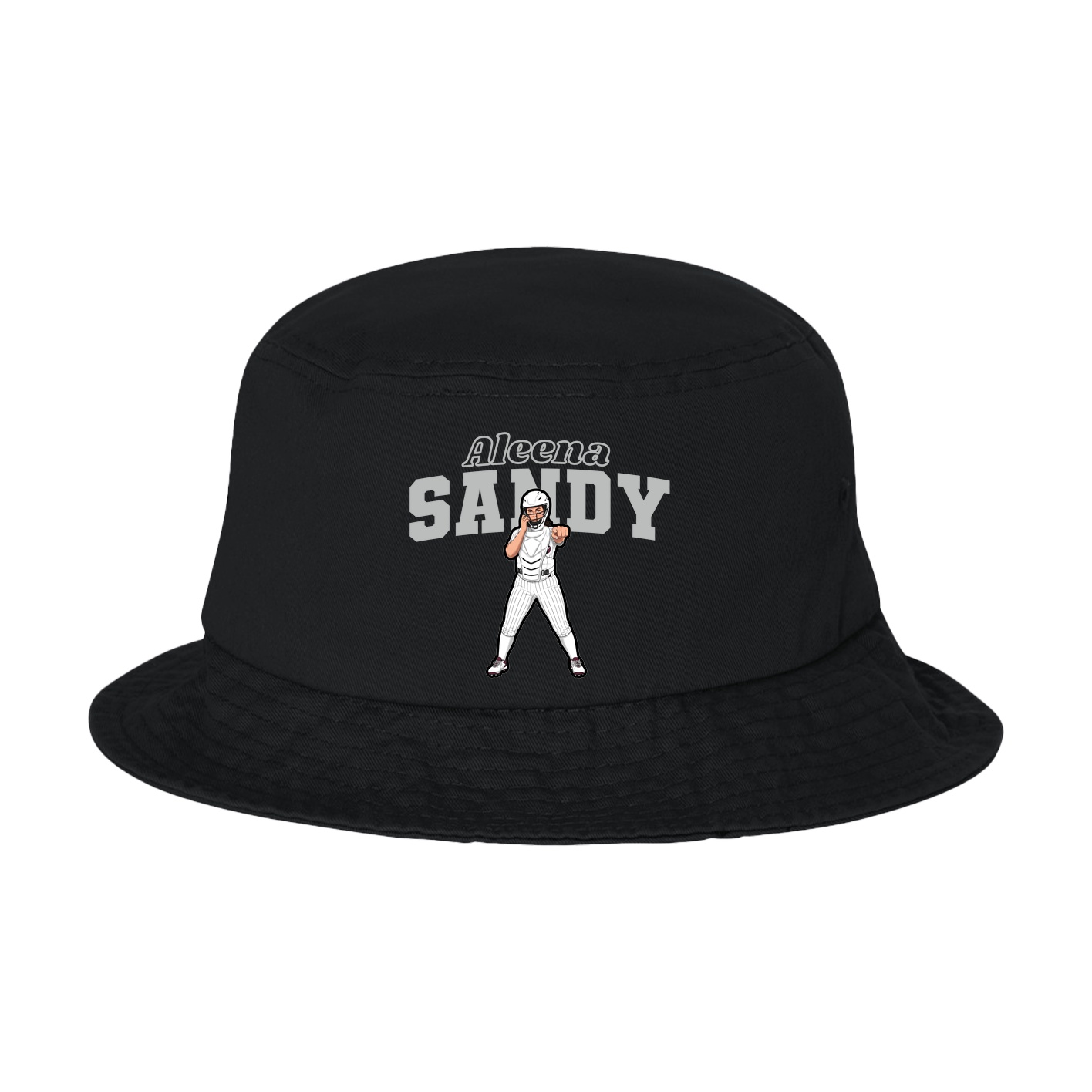 Bucket Cap — Name Arch in Black