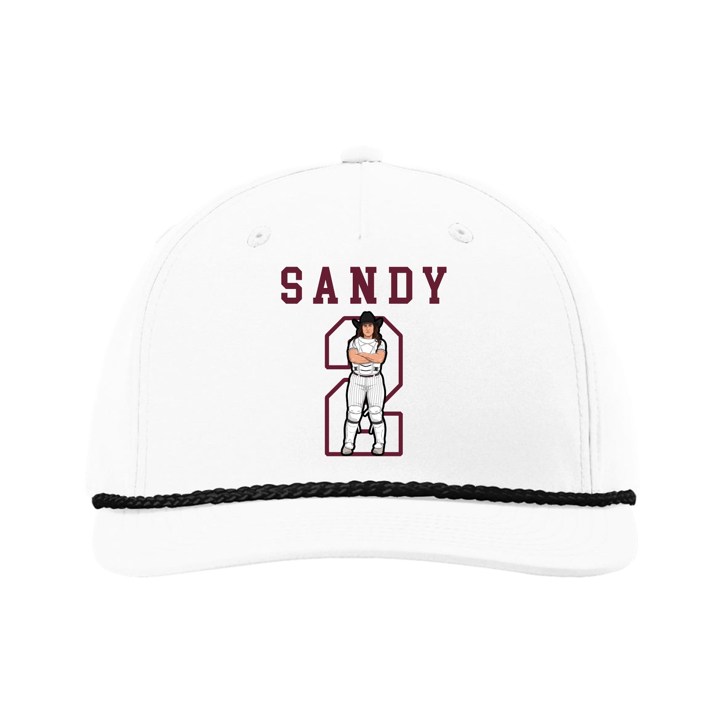 Five-Panel Classic Rope Cap — Shirsey in White