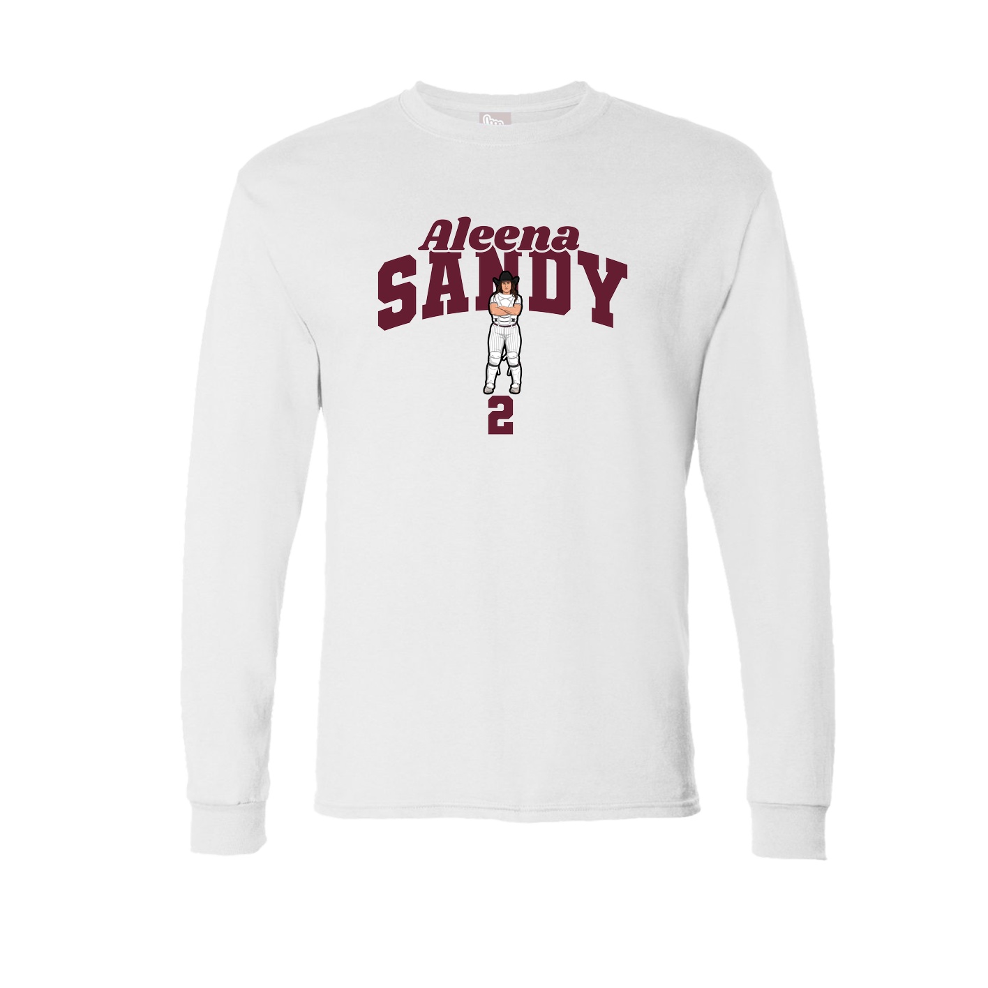 Long Sleeve Tee — Signature Arch in White