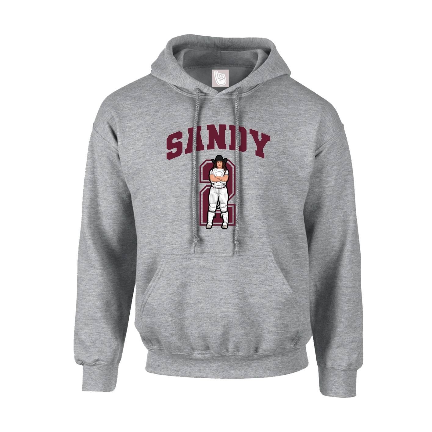 Hoodie — Number in Grey