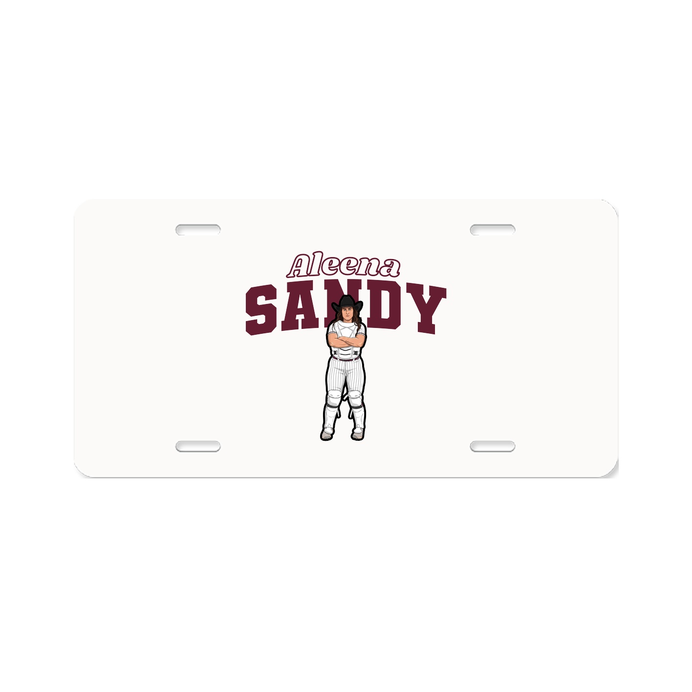 License Plate — Name Arch in Classic