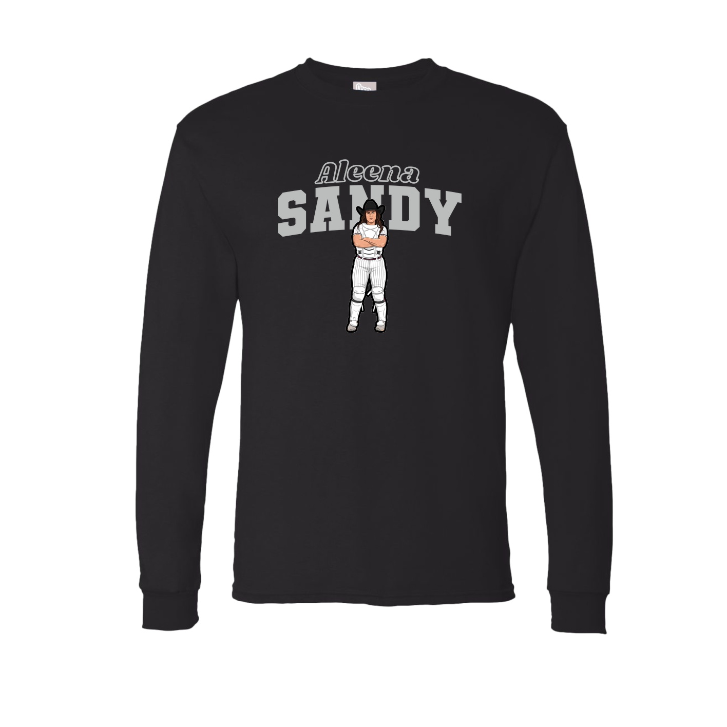 Long Sleeve Tee — Name Arch in Black
