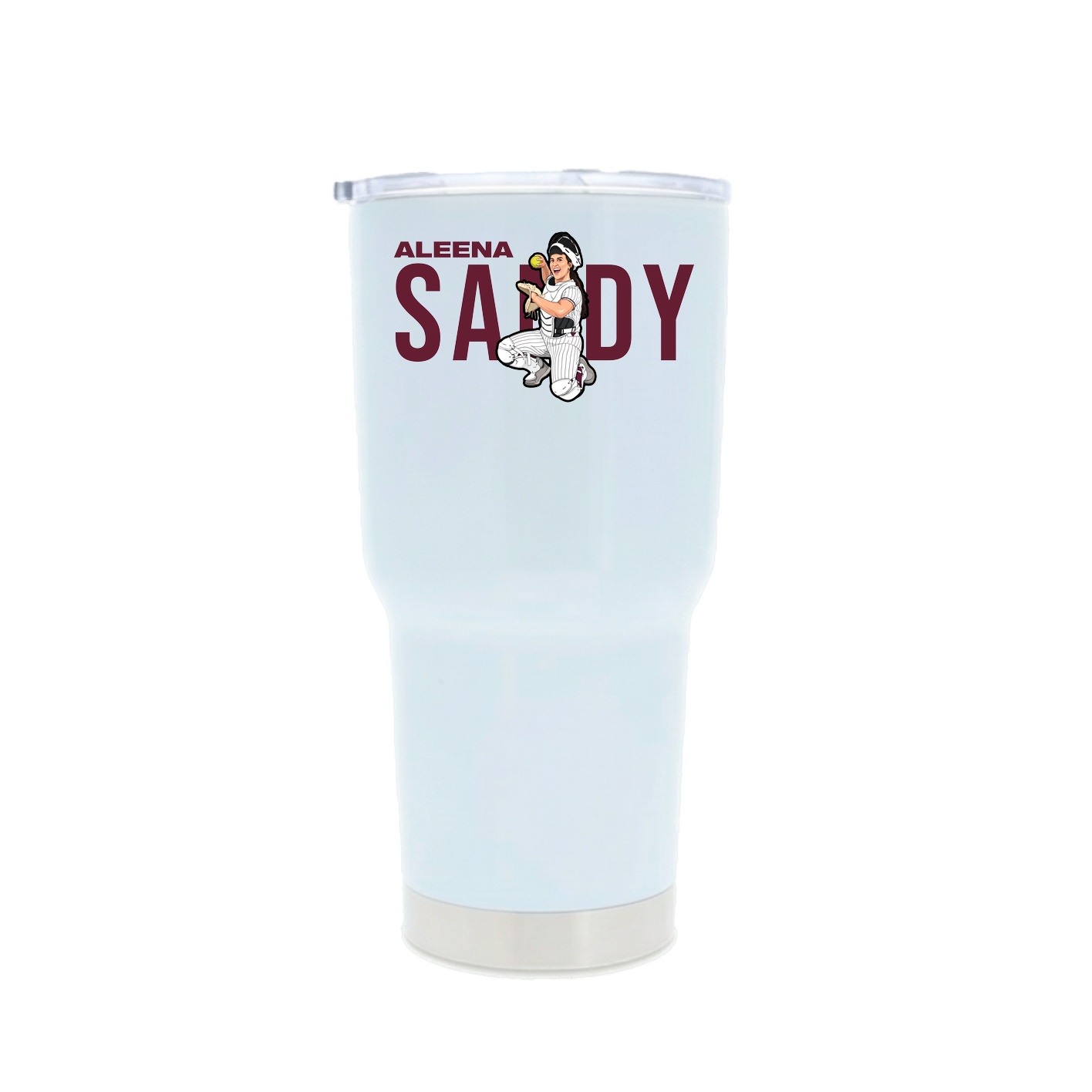 30oz Stainless Steel Tumbler — Player Name in White
