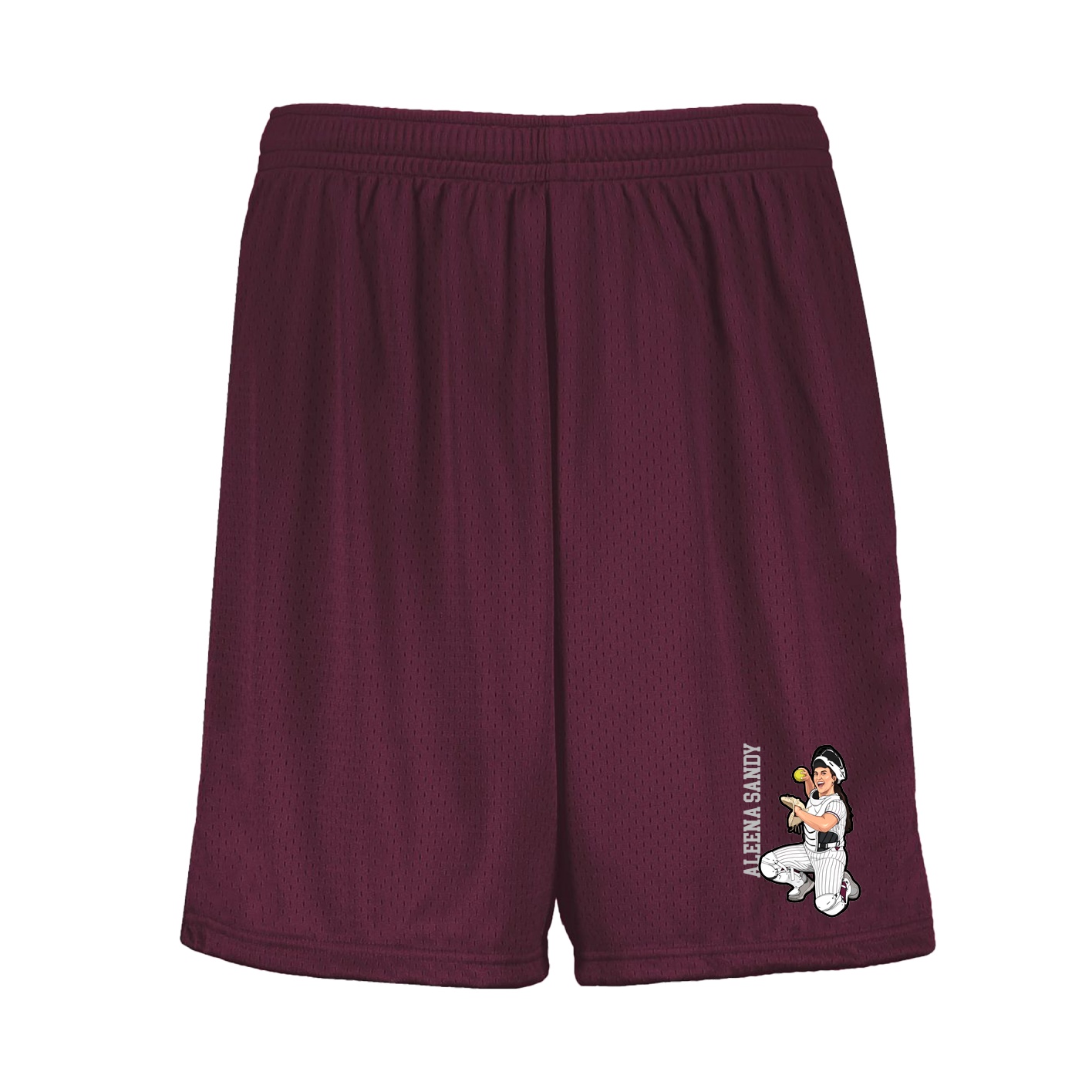 Shorts — Name Vertical in Maroon