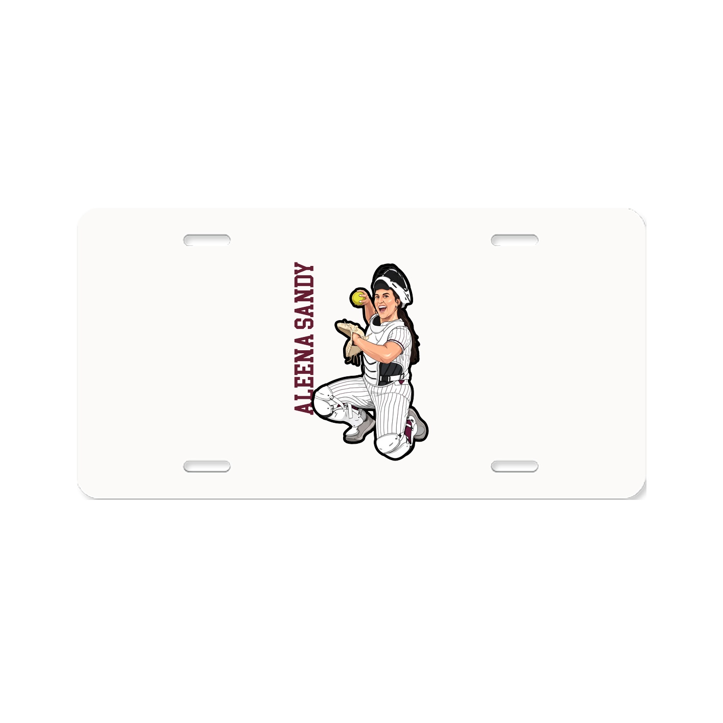 License Plate — Name Vertical in Classic