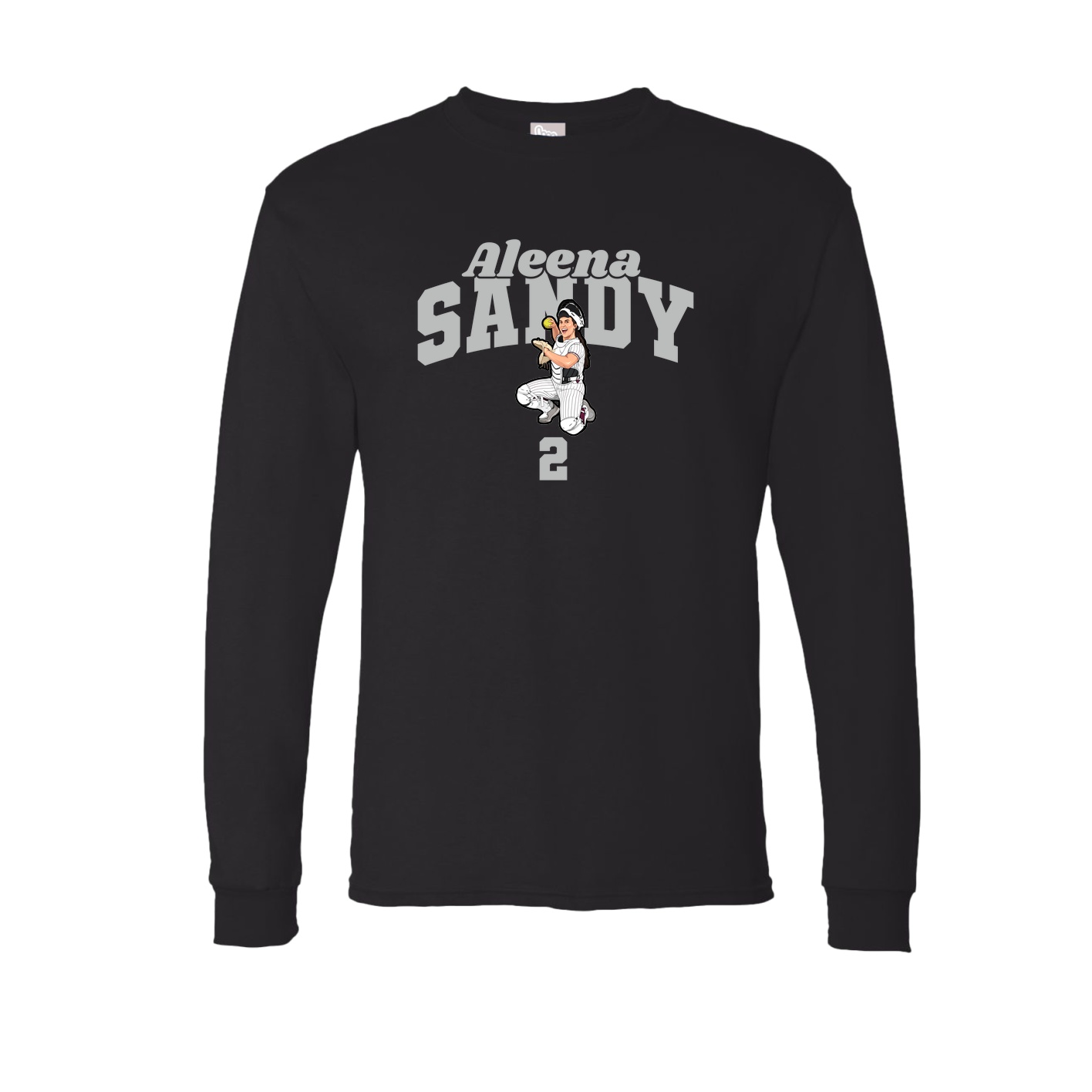 Long Sleeve Tee — Signature Arch in Black