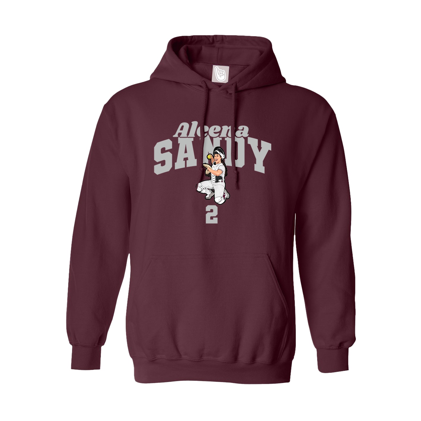Hoodie — Signature Arch in Maroon