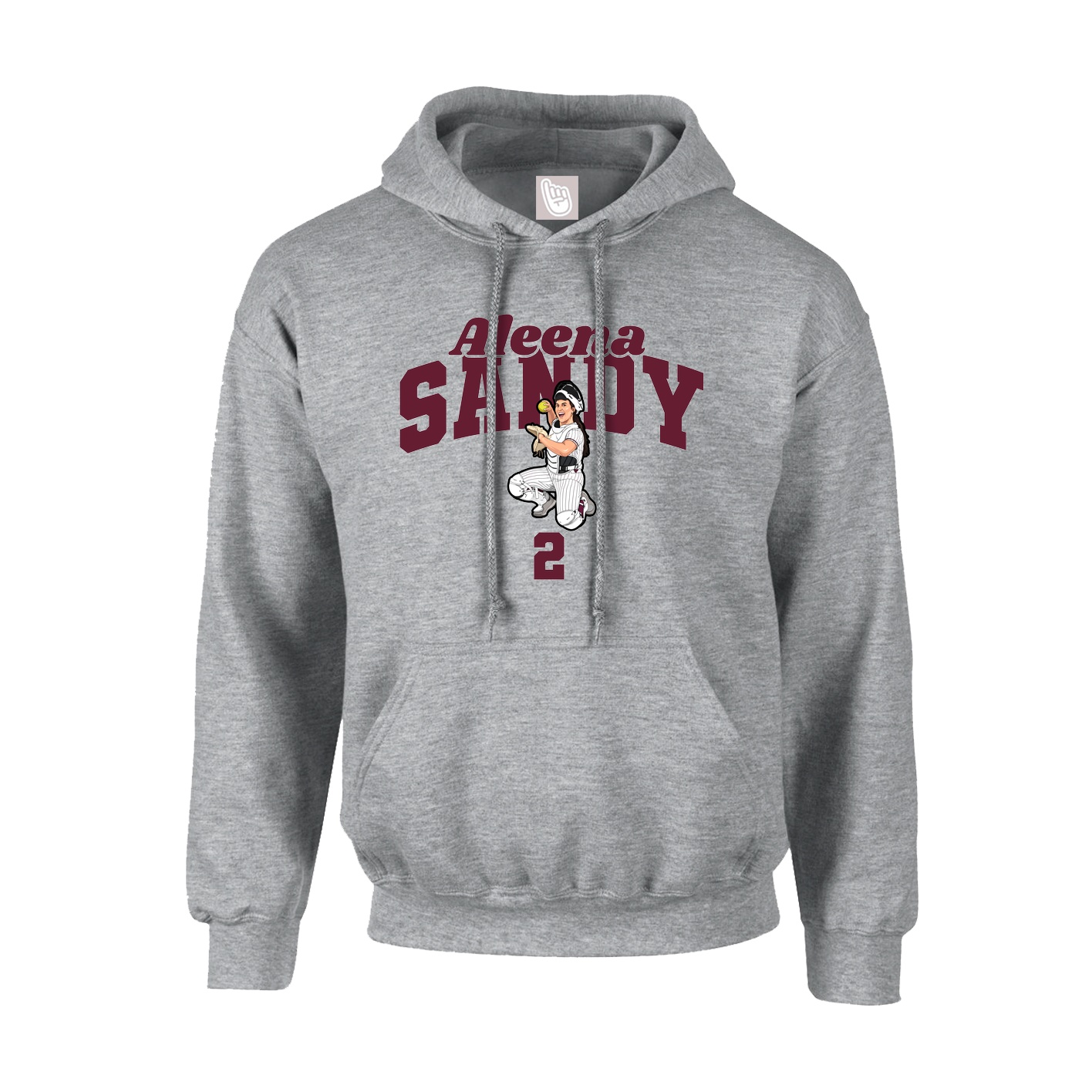 Youth Hoodie — Signature Arch in Grey