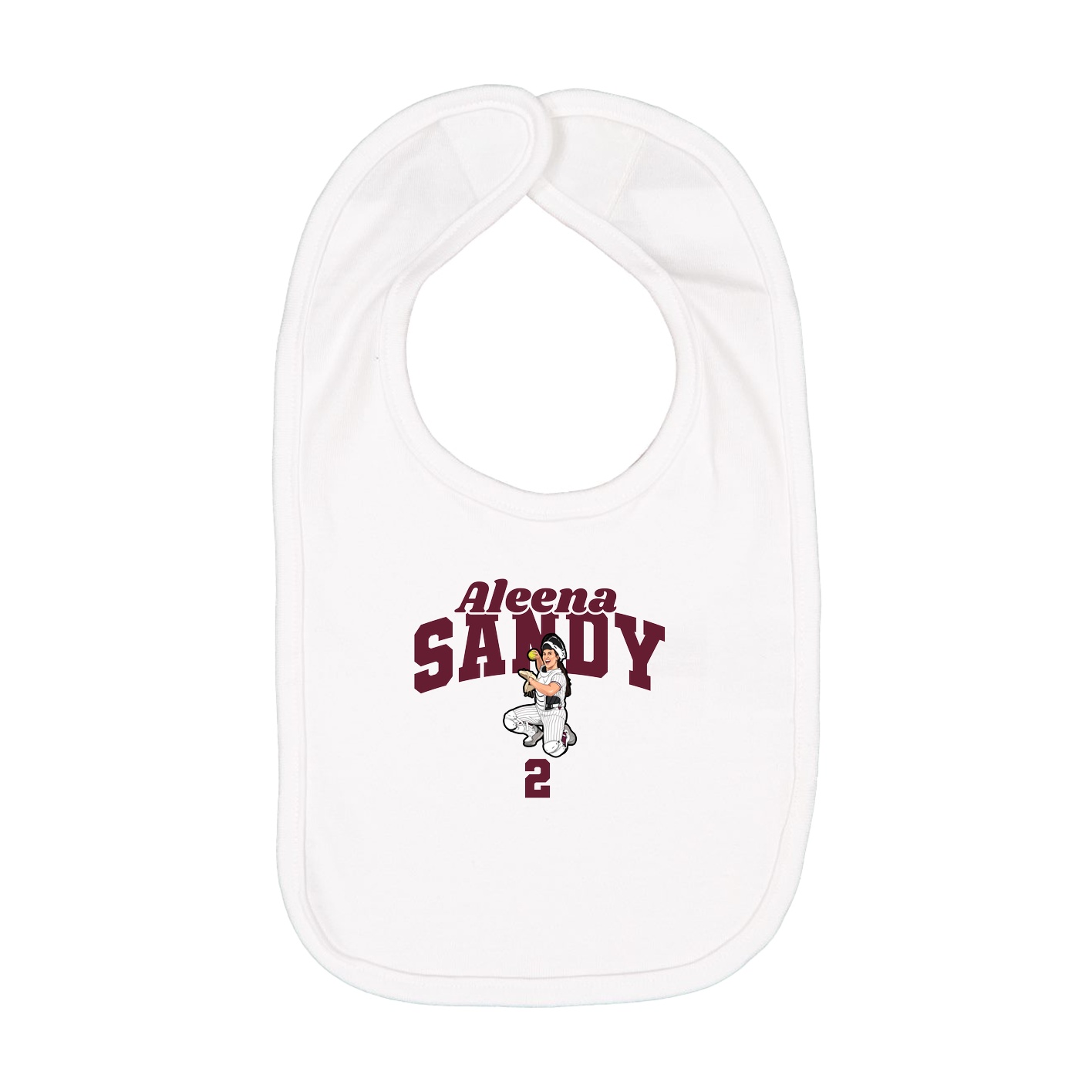 Infant Bib — Signature Arch in White
