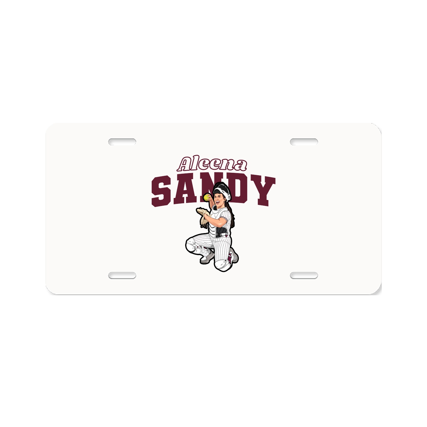 License Plate — Name Arch in Classic