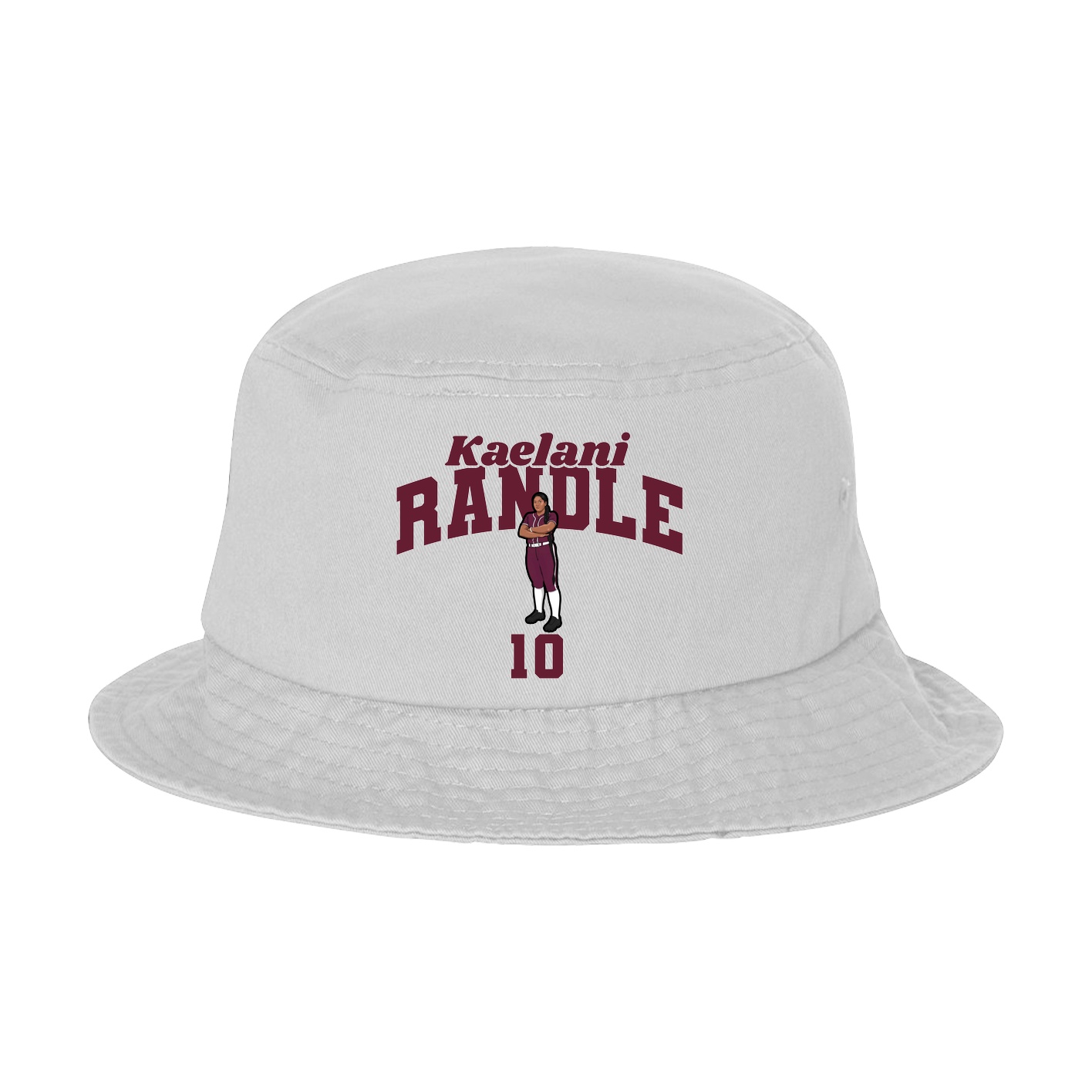Bucket Cap — Signature Arch in White