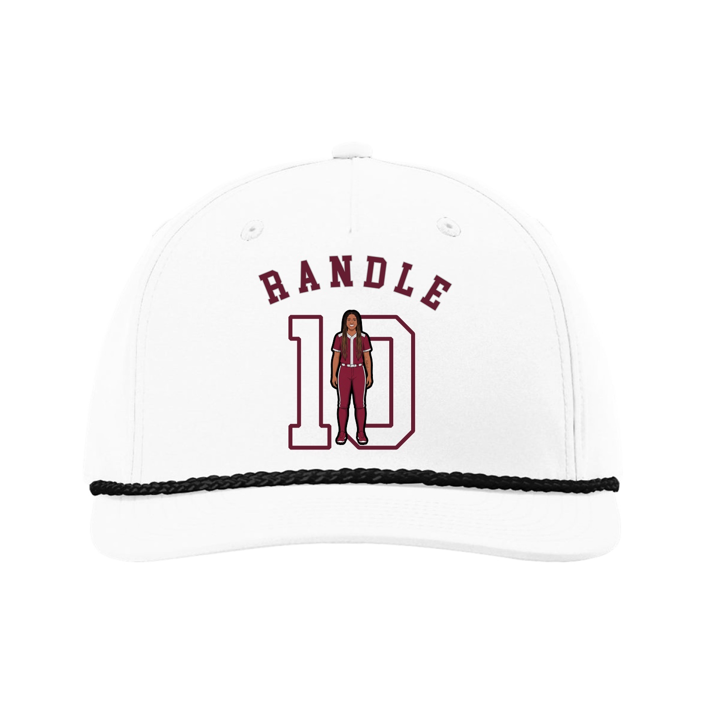 Five-Panel Classic Rope Cap — Shirsey Arch in White