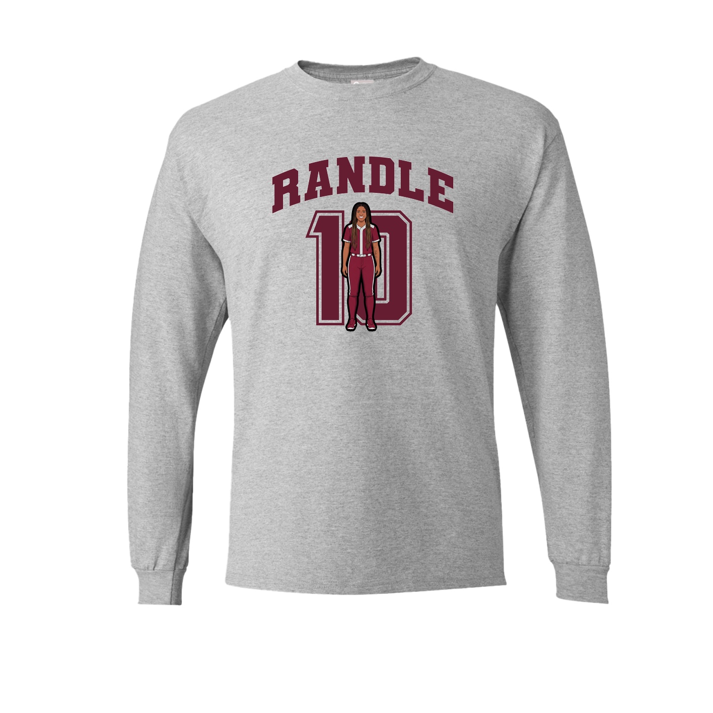 Long Sleeve Tee — Number in Grey