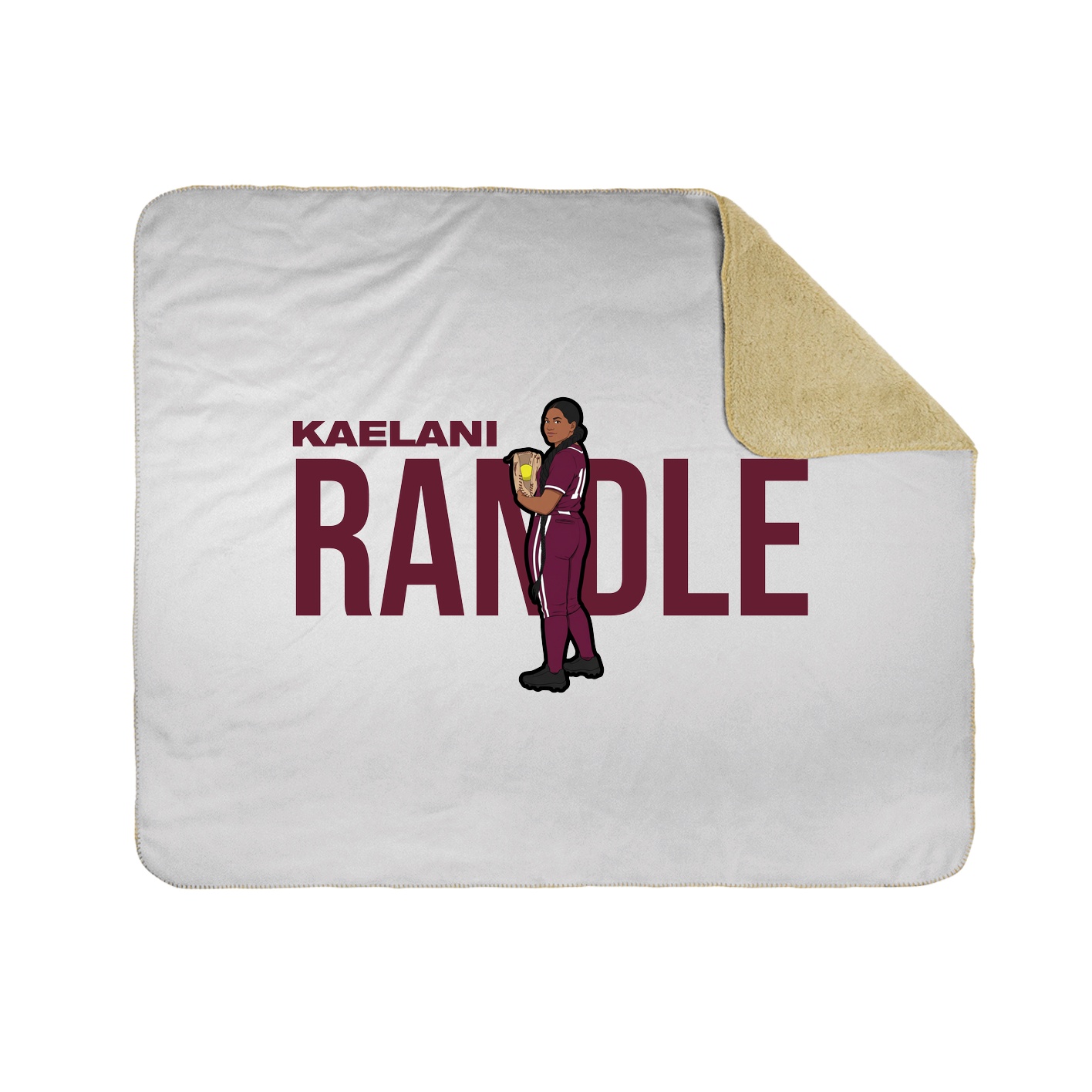 Throw Blanket — Player Name in White