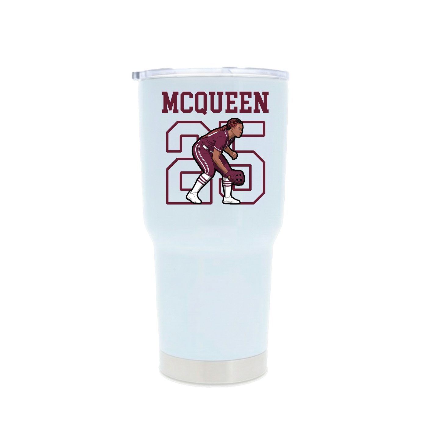 30oz Stainless Steel Tumbler — Shirsey in White