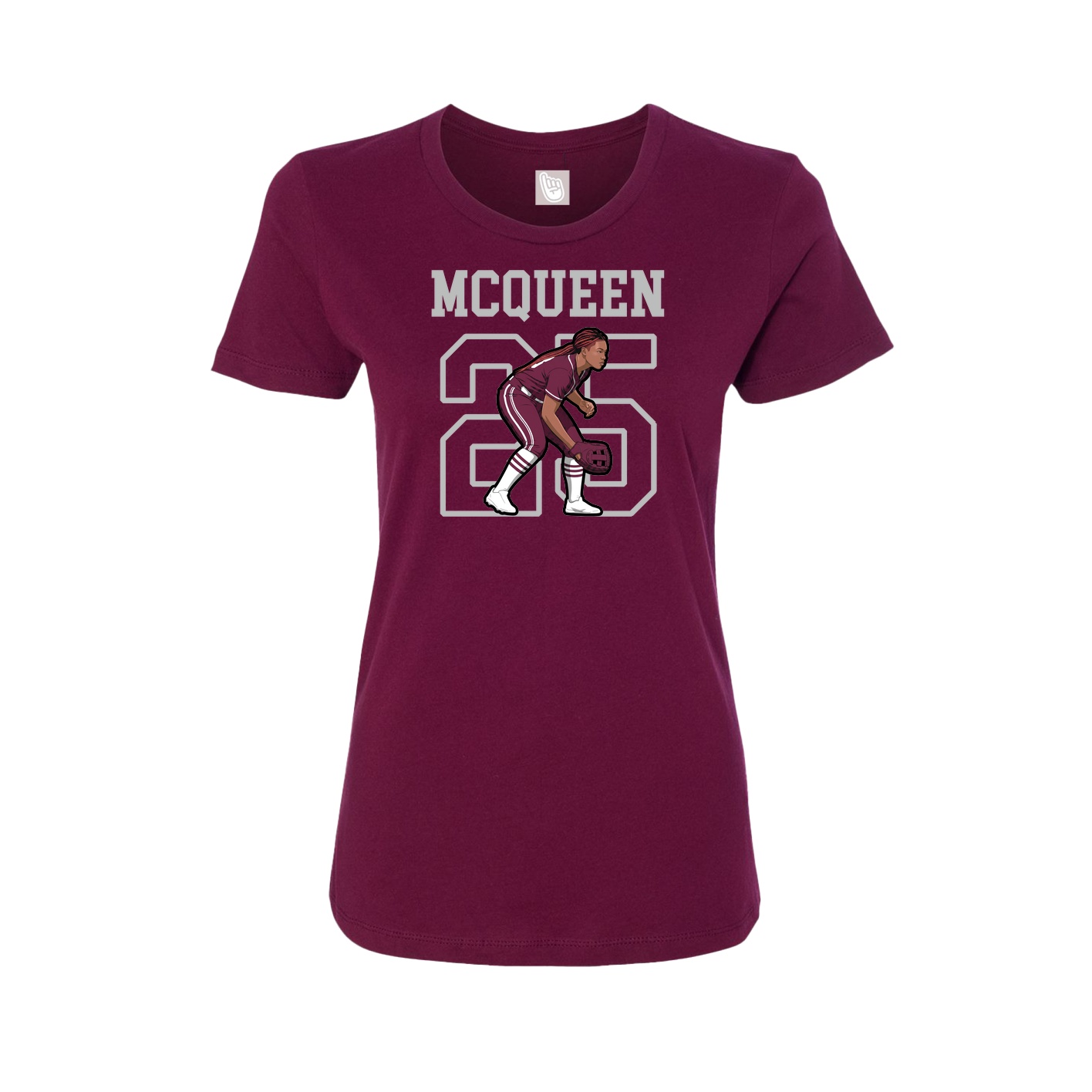 Fitted Women's Tee — Shirsey in Maroon