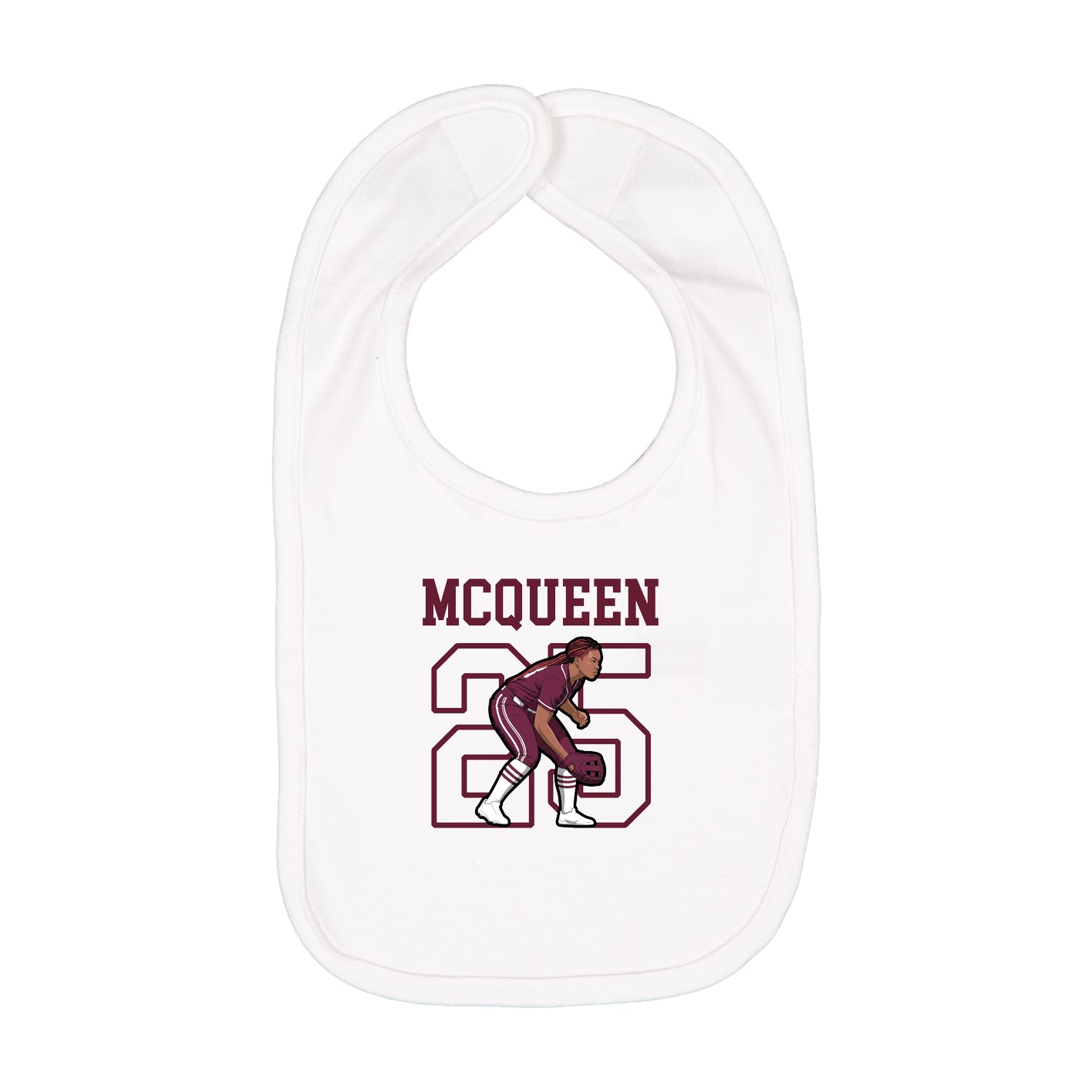 Infant Bib — Shirsey in White