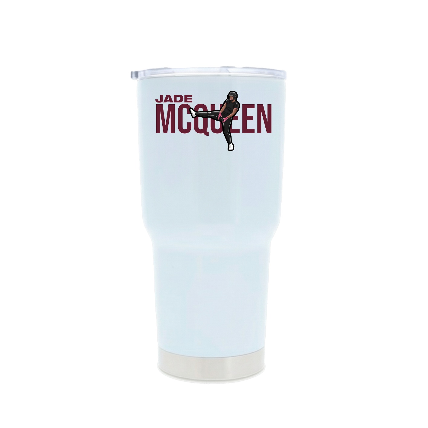 30oz Stainless Steel Tumbler — Player Name in White