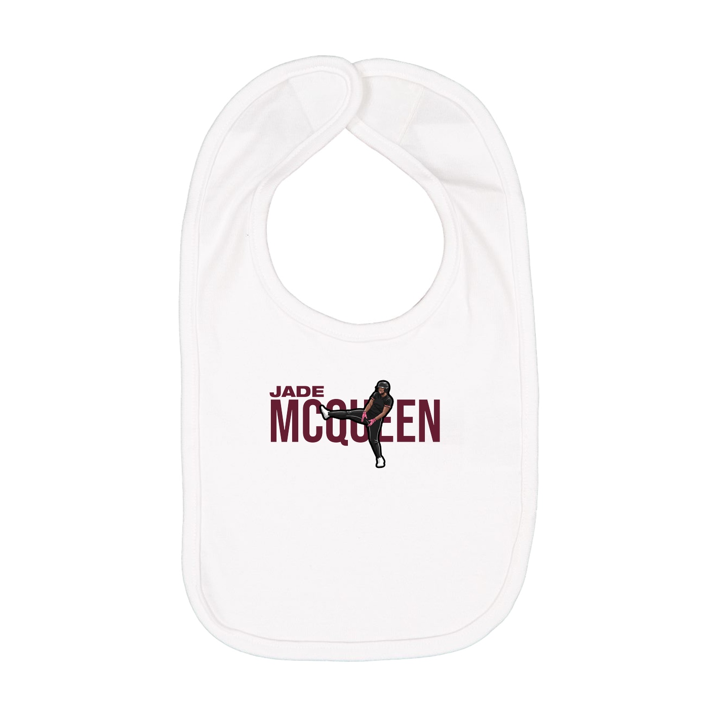 Infant Bib — Player Name in White