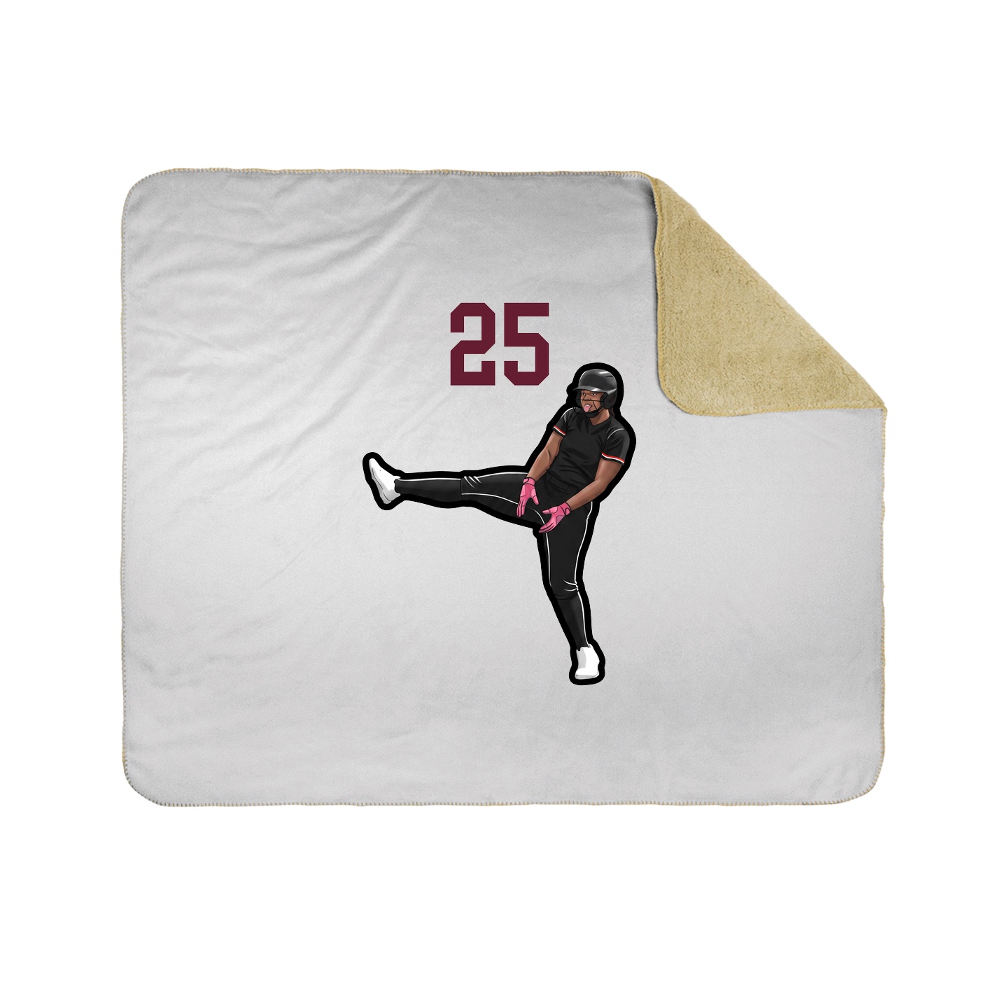 Throw Blanket — Number Top in White