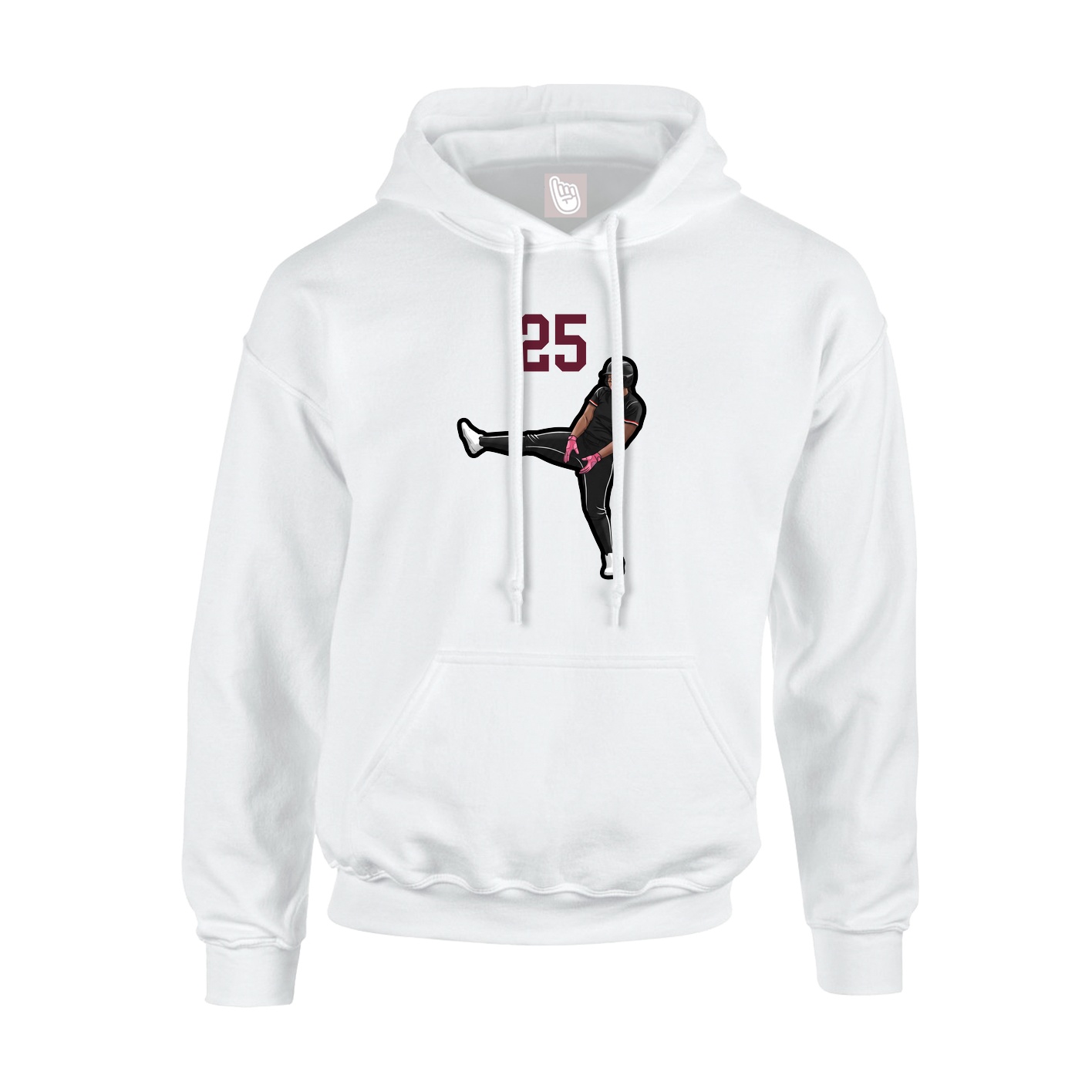 Hoodie — Number Top in White