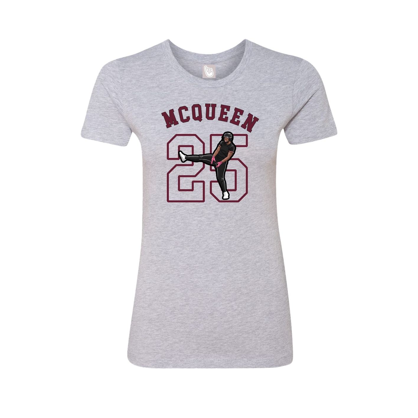 Fitted Women's Tee — Shirsey Arch in Grey