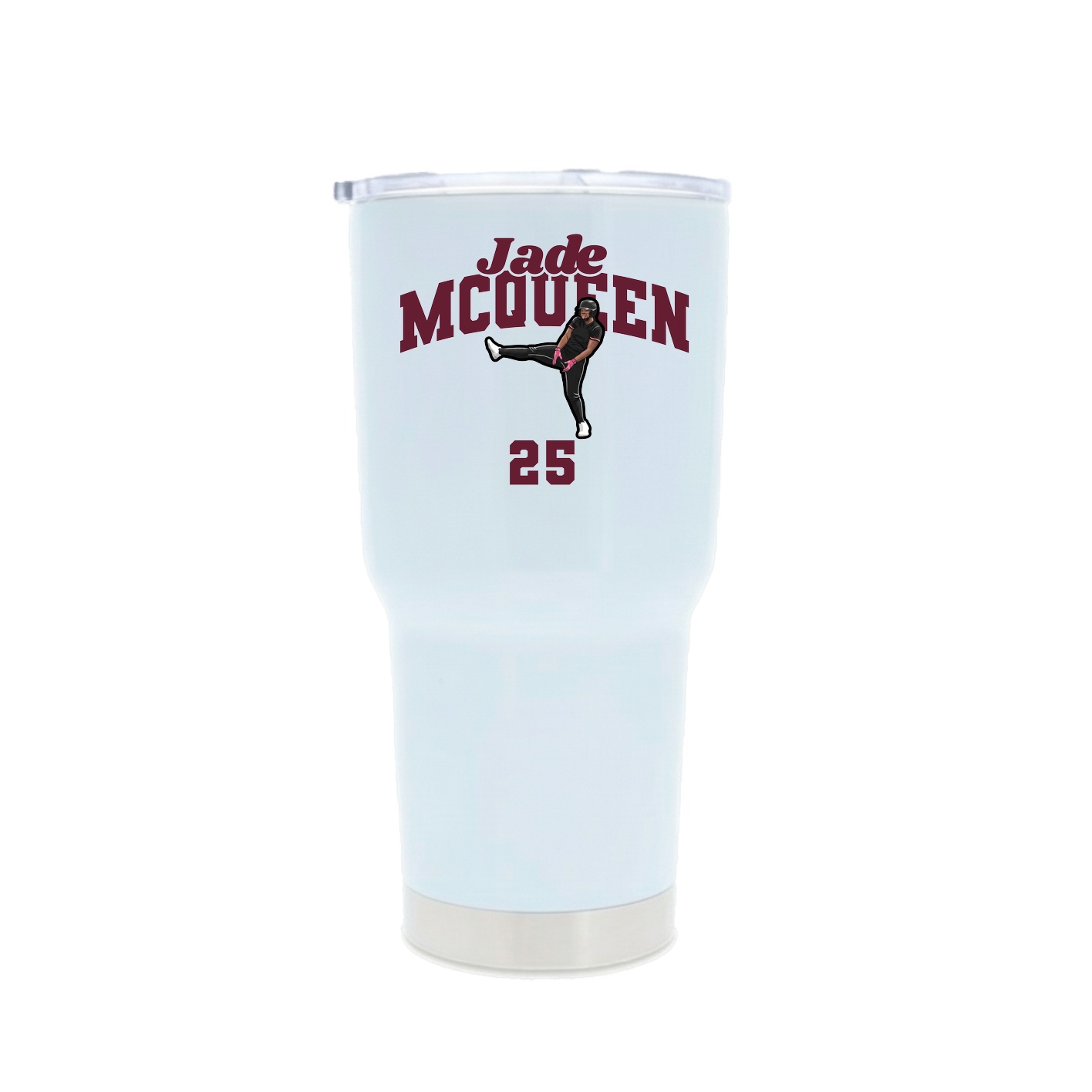 30oz Stainless Steel Tumbler — Signature Arch in White