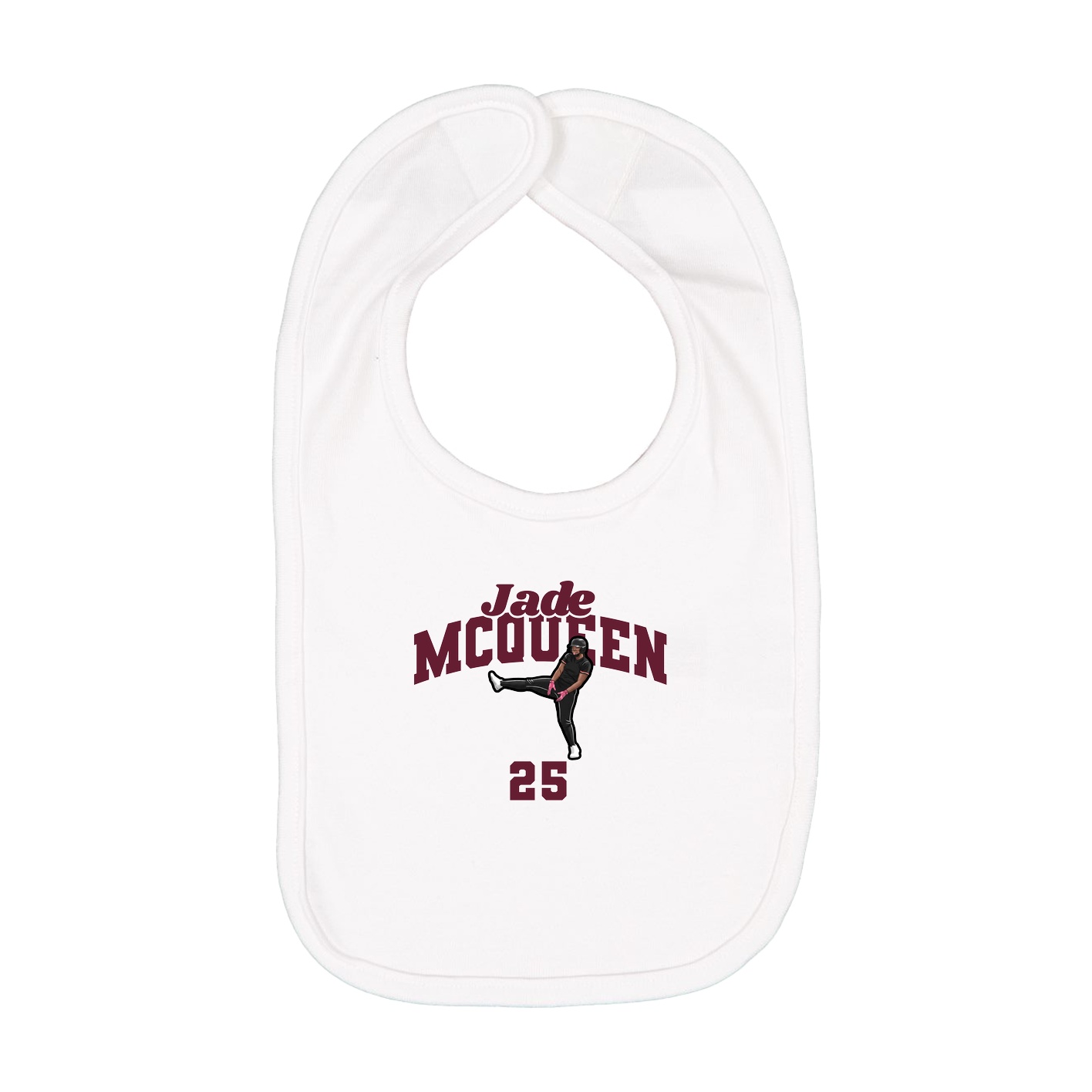 Infant Bib — Signature Arch in White