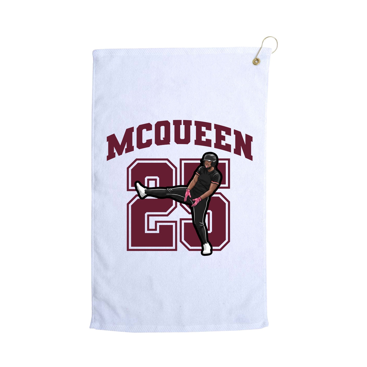 Golf Towel — Number in White