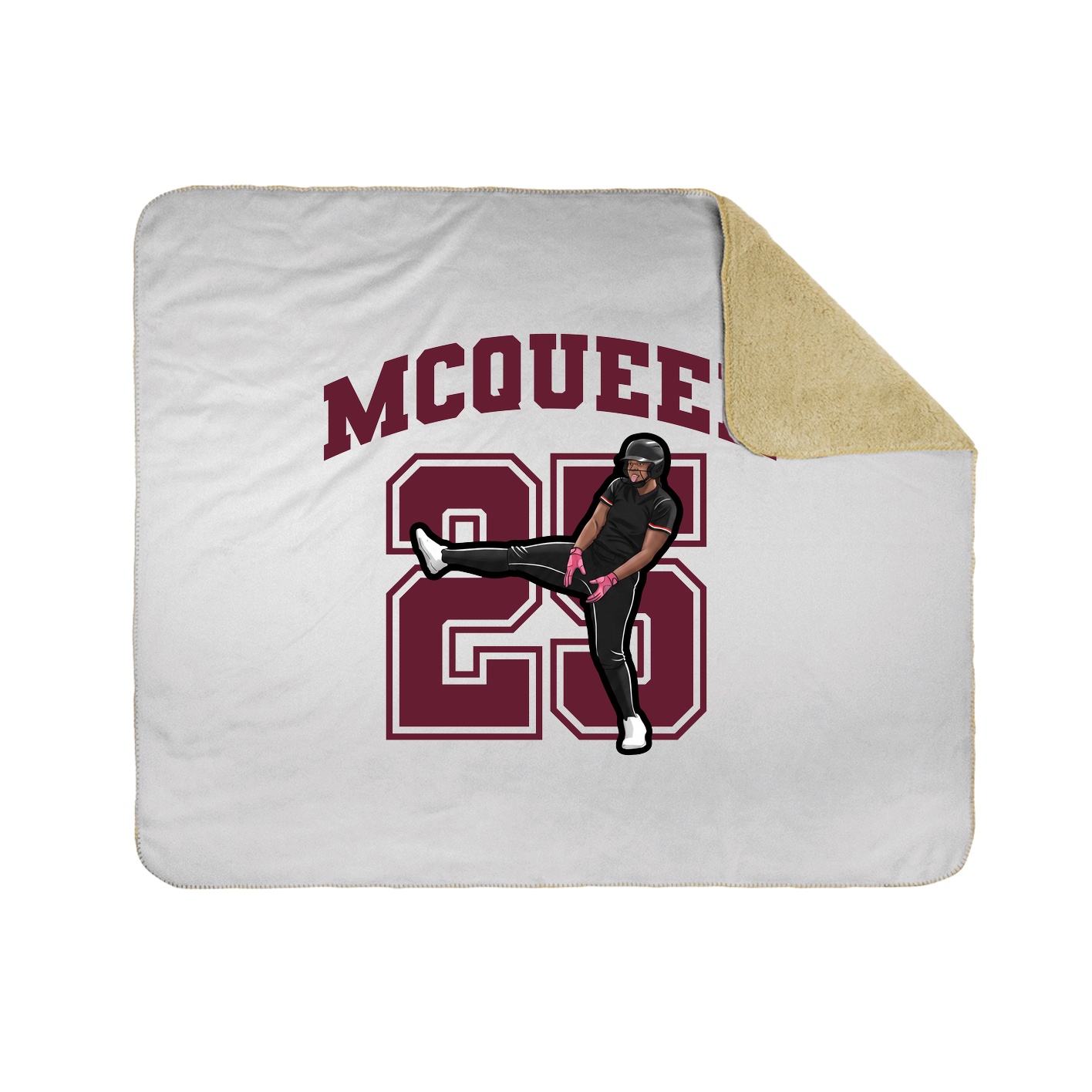 Throw Blanket — Number in White
