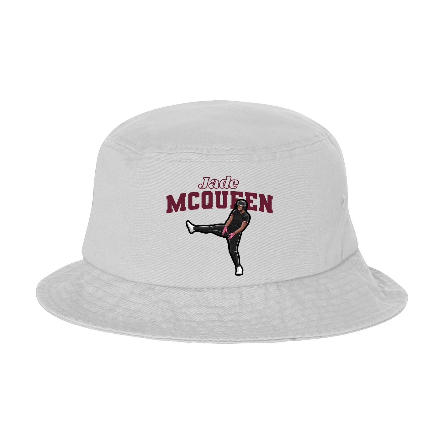 Bucket Cap — Name Arch in White