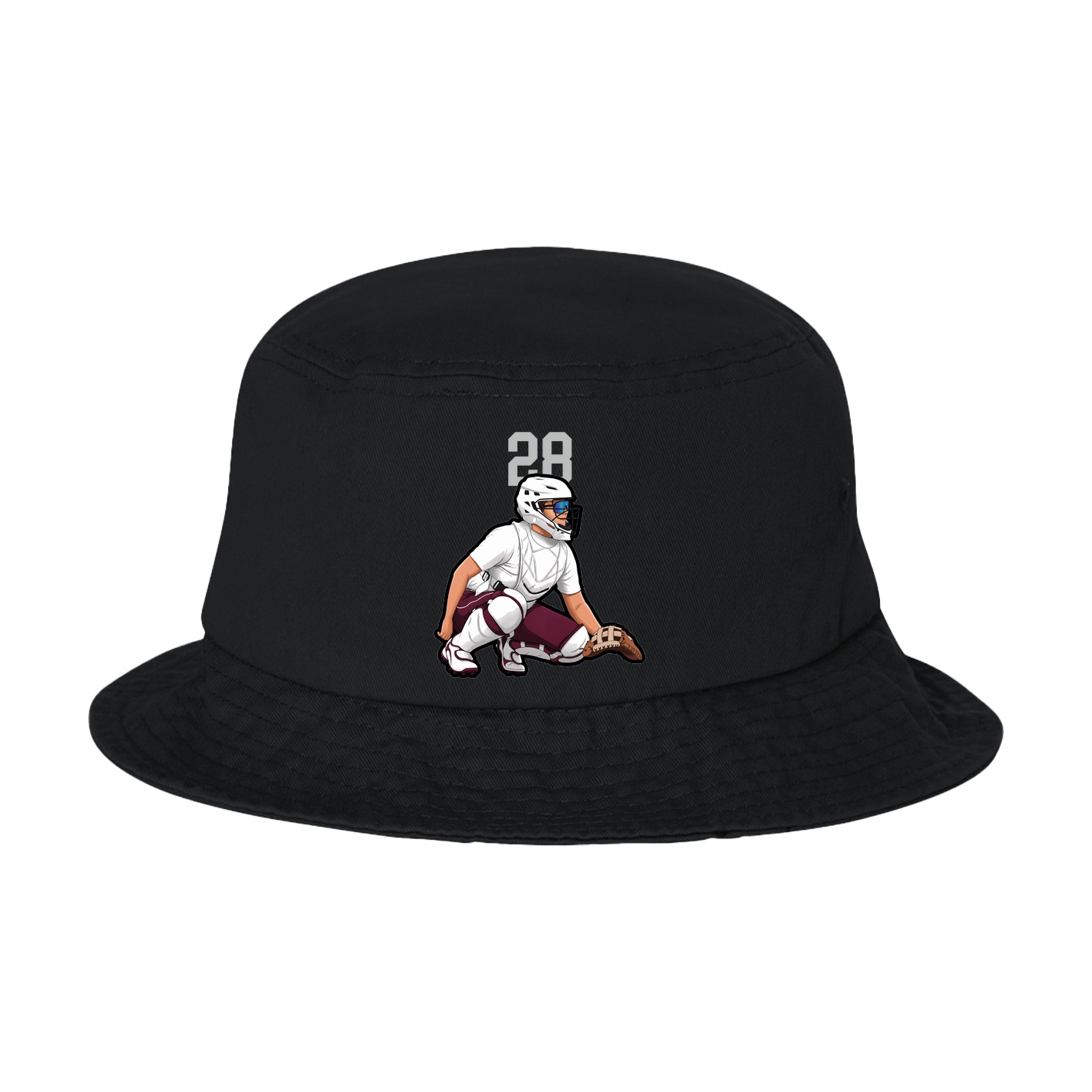 Bucket Cap — Number Top in Black