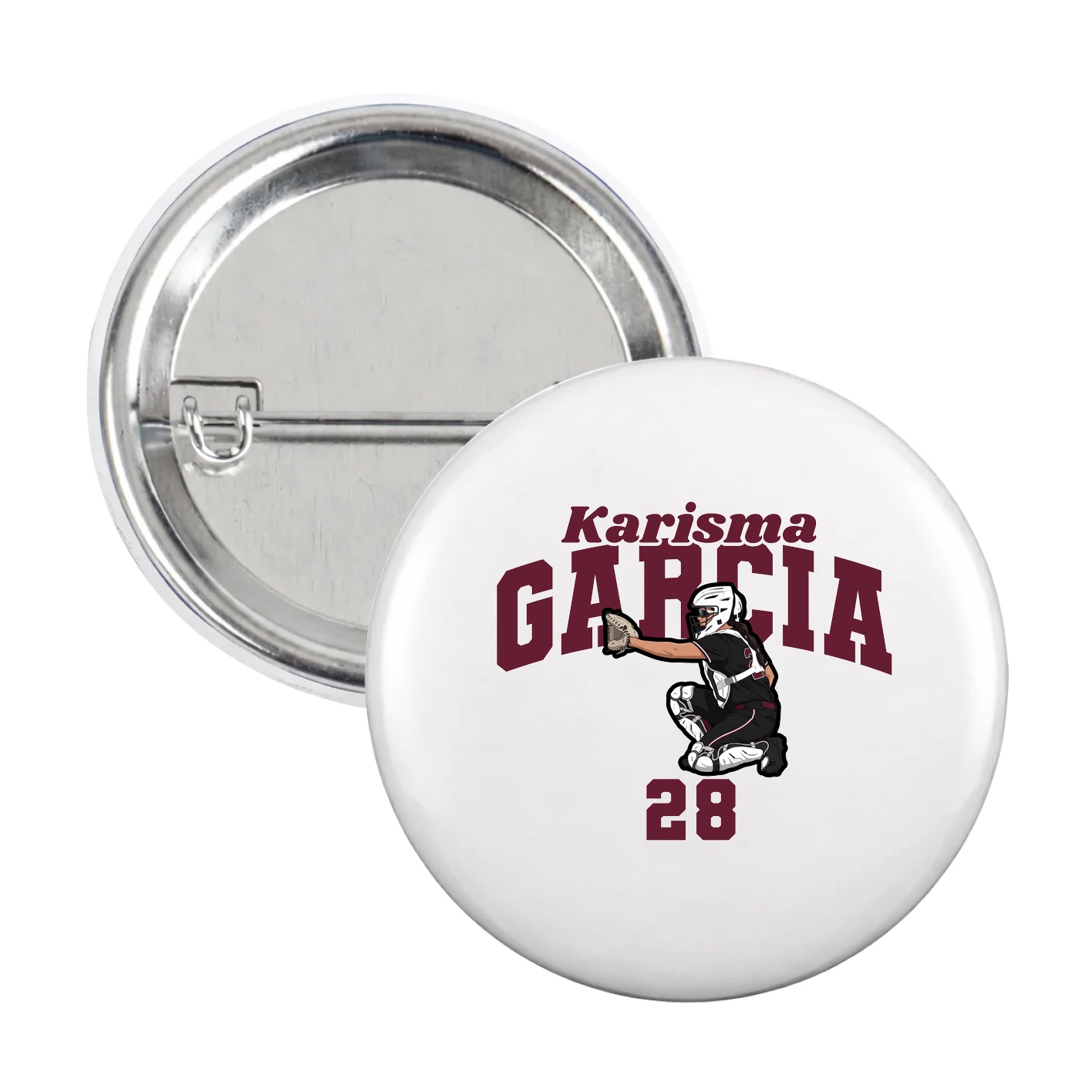 Game Day Button — Signature Arch in White