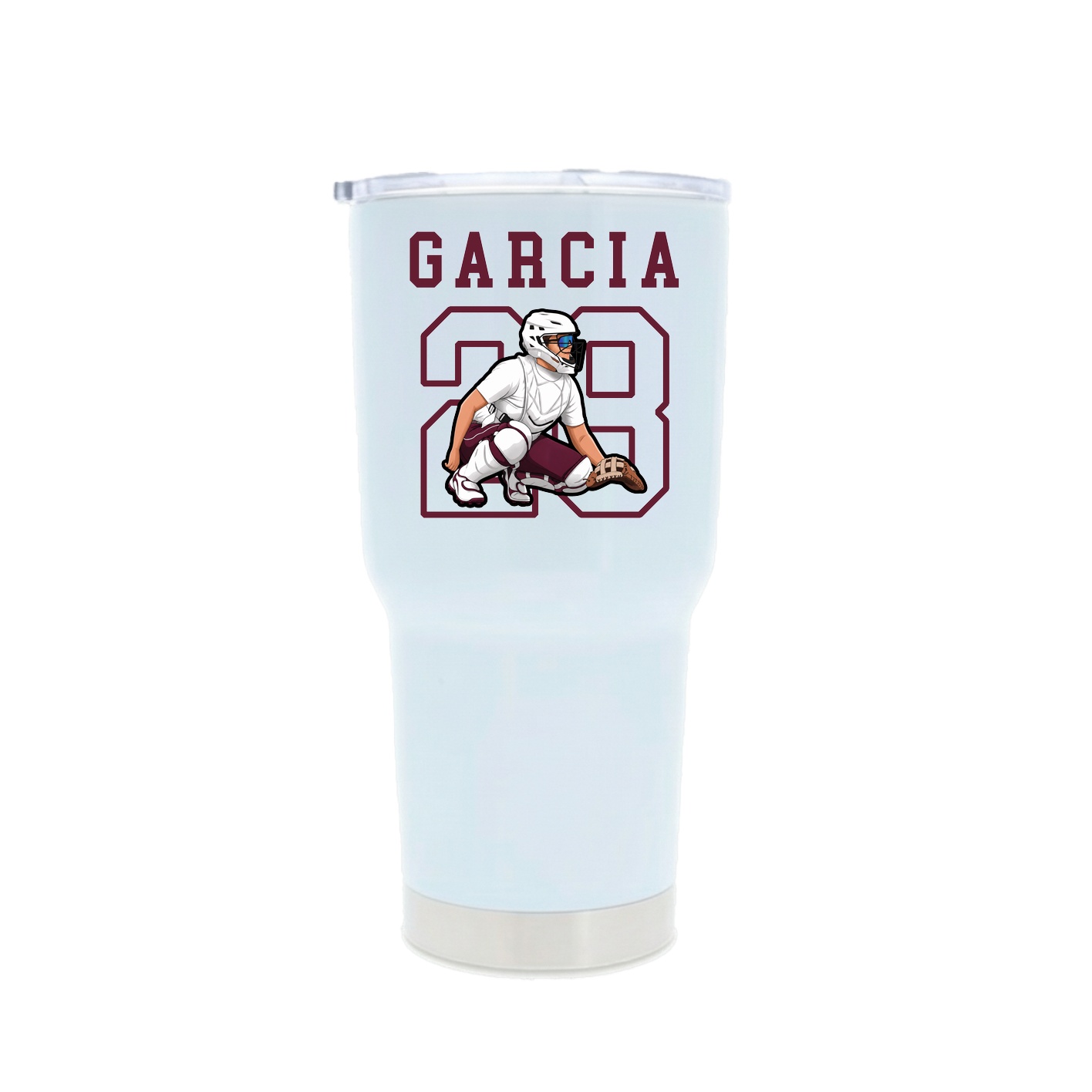 30oz Stainless Steel Tumbler — Shirsey in White