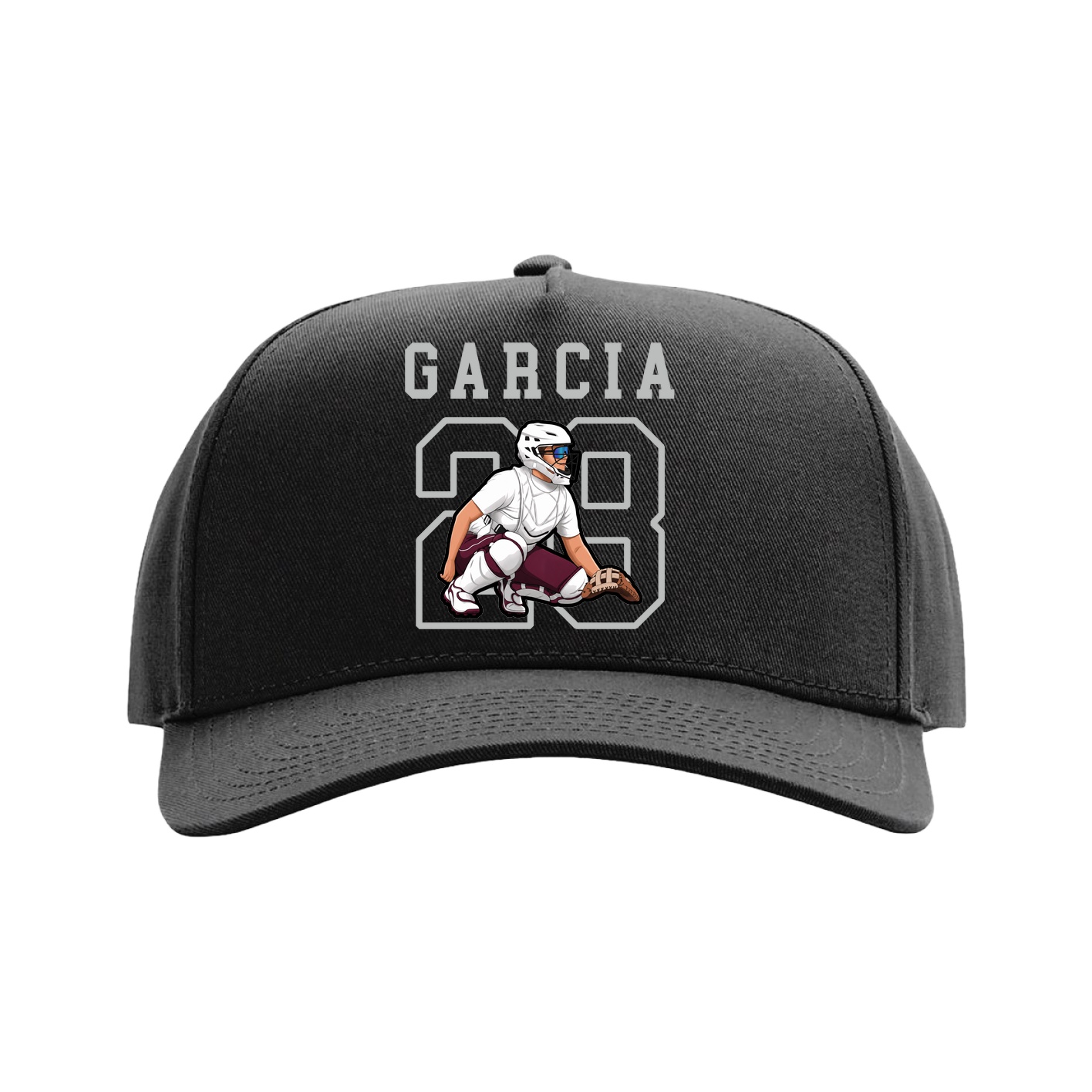 Full Fabric Five-Panel Champ Cap — Shirsey in Black