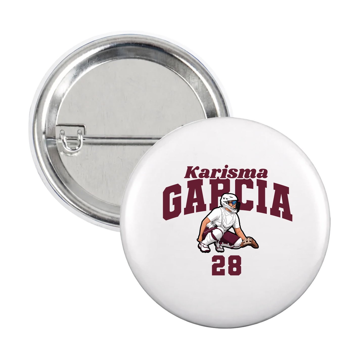 Game Day Button — Signature Arch in White