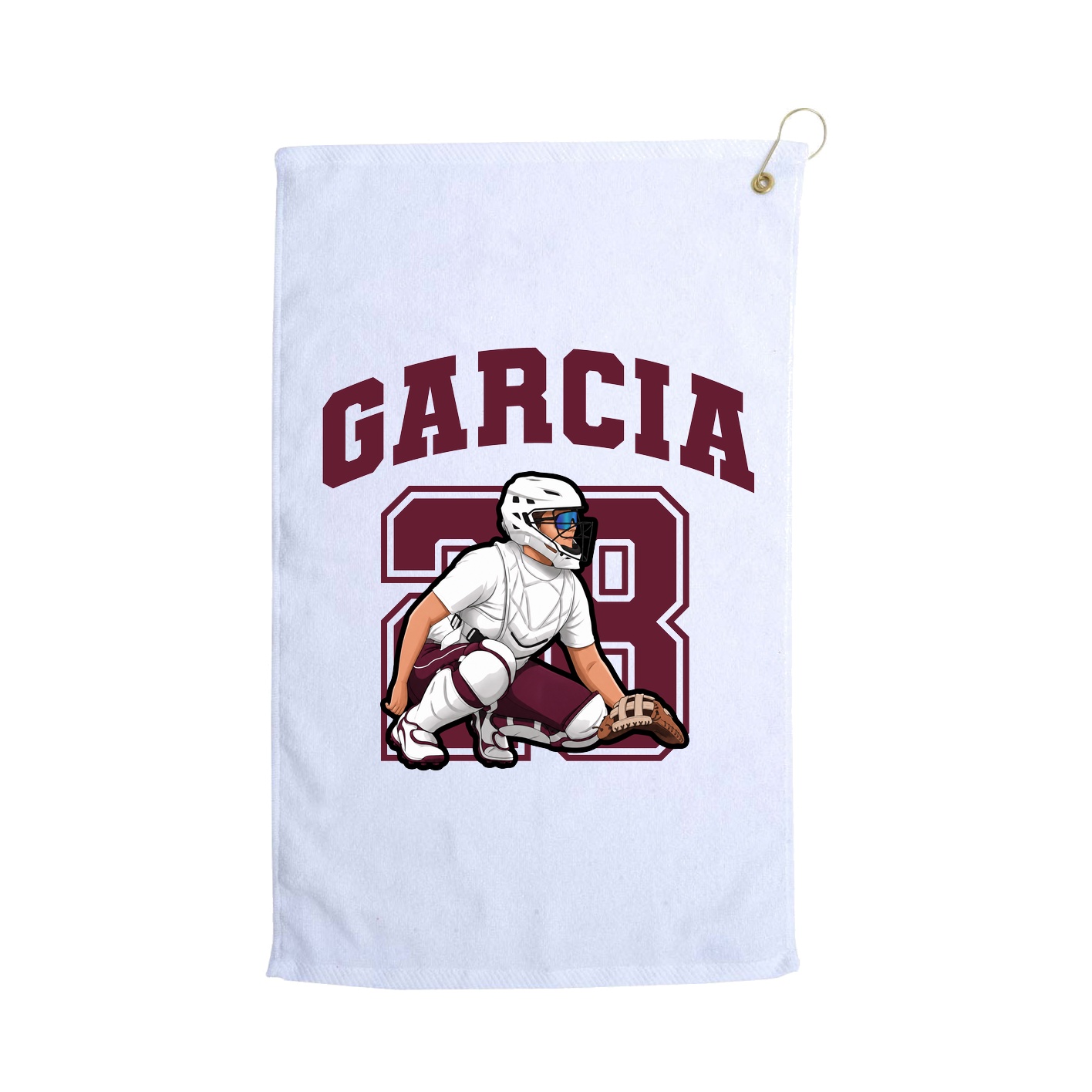 Golf Towel — Number in White