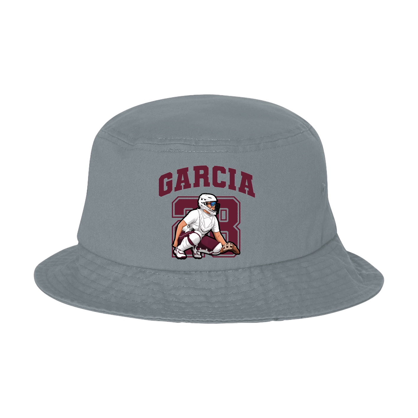 Bucket Cap — Number in Grey