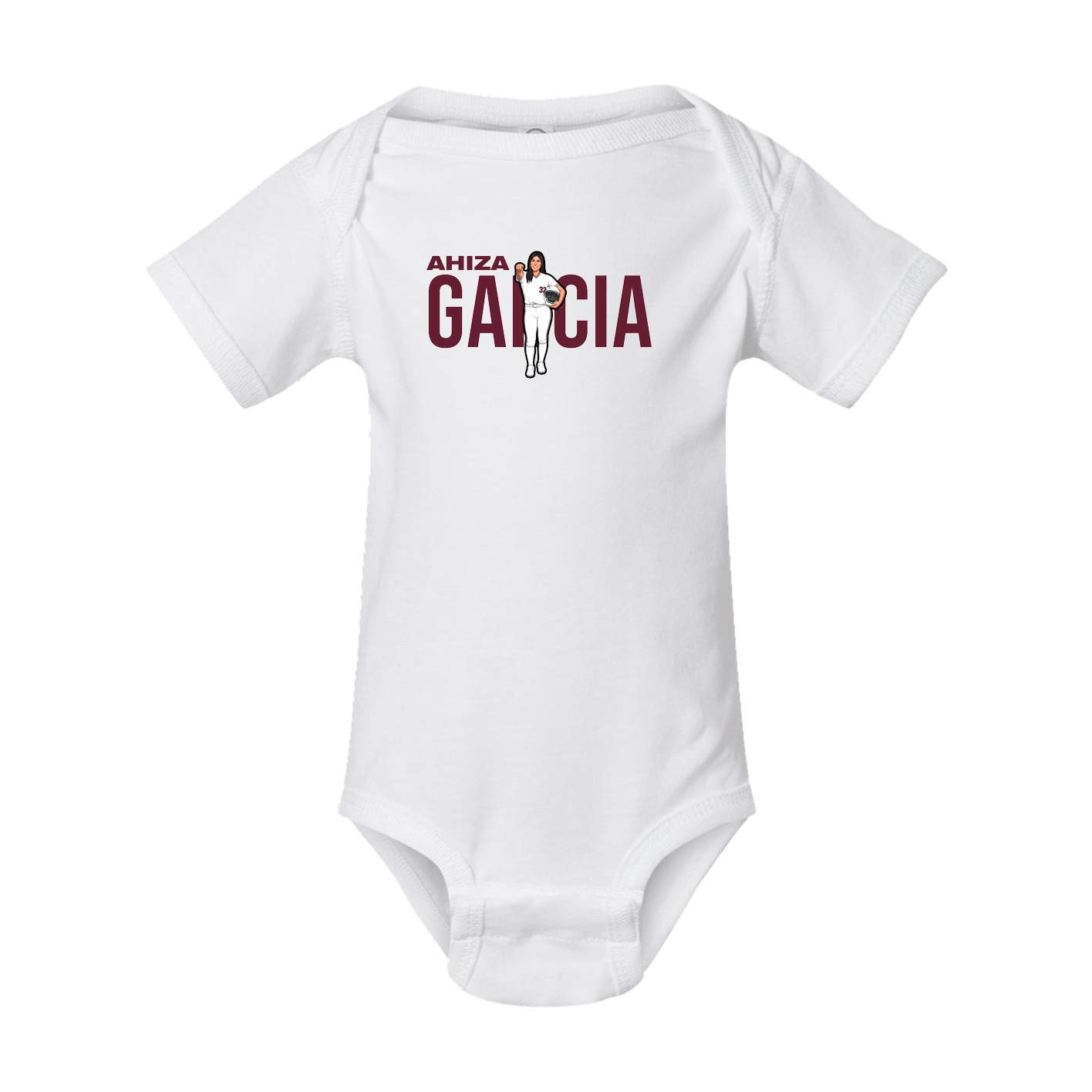 Baby Onesie — Player Name in White