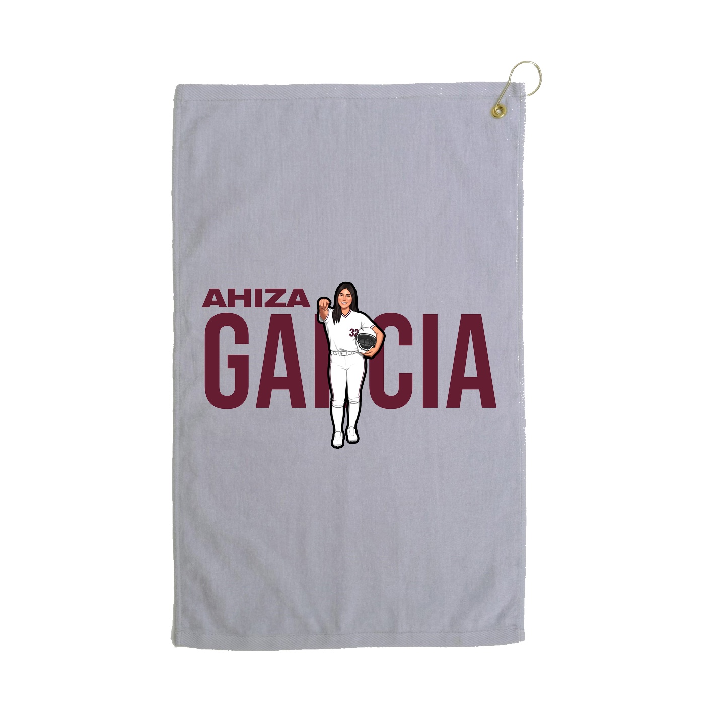 Golf Towel — Player Name in Grey