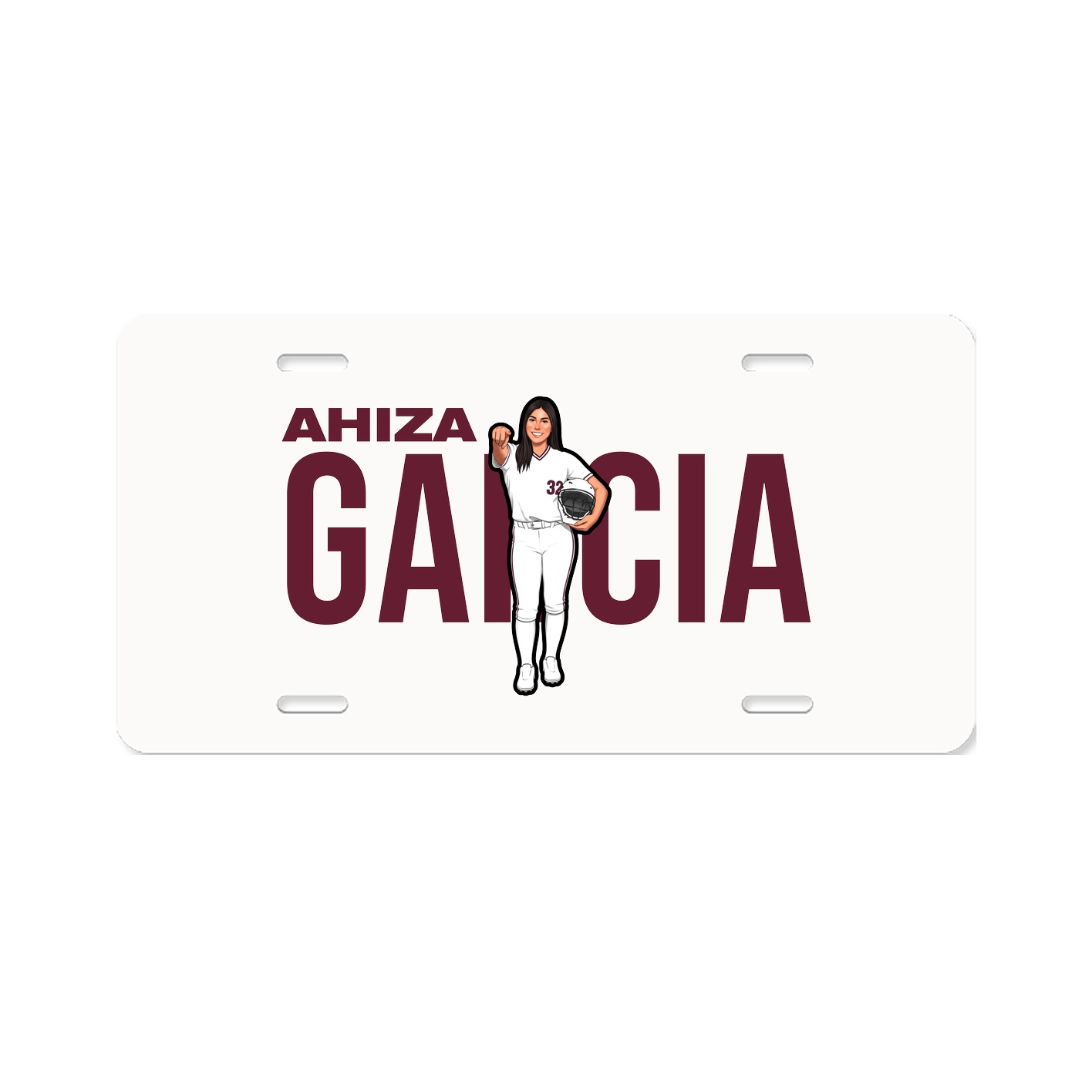 License Plate — Player Name in Classic