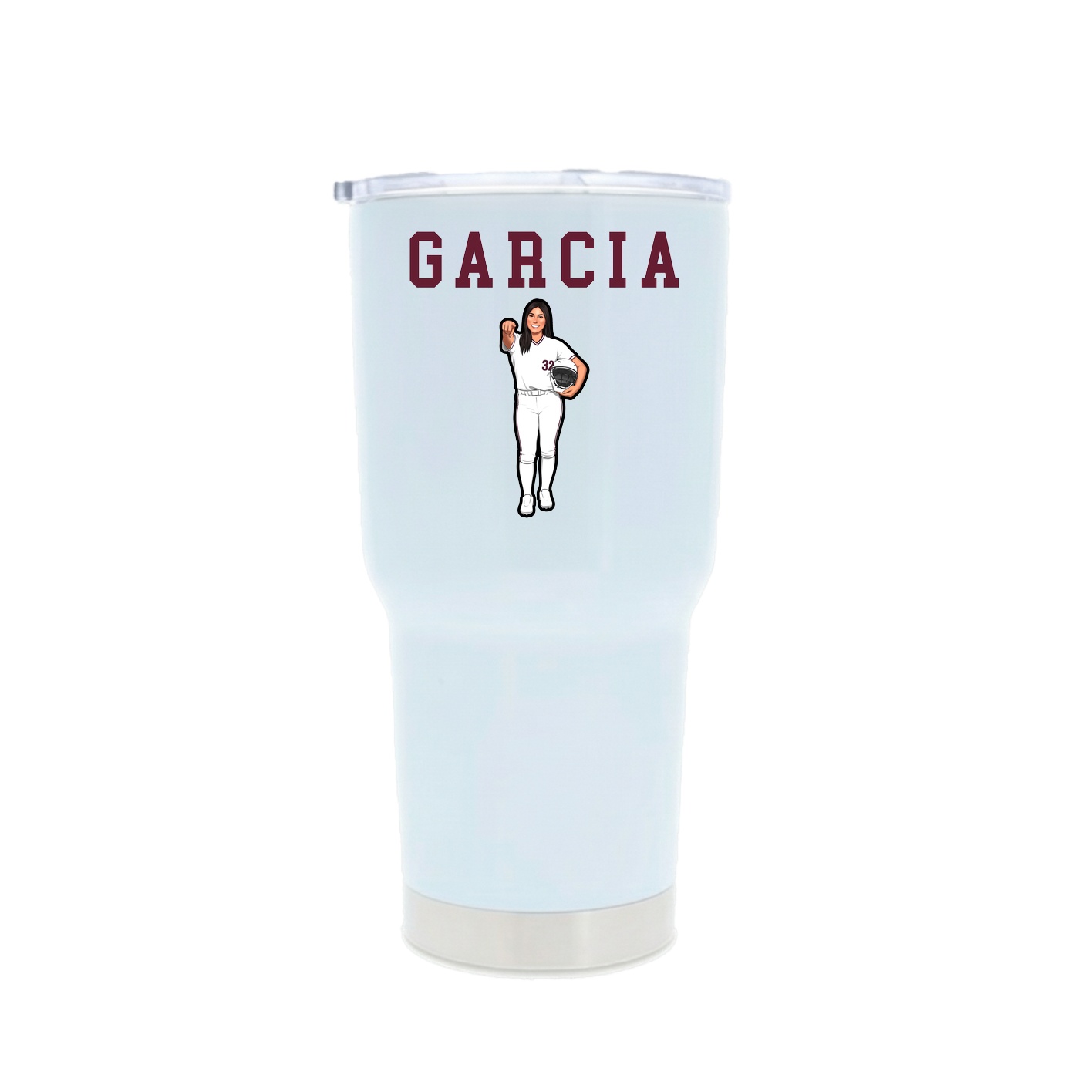 30oz Stainless Steel Tumbler — Shirsey in White
