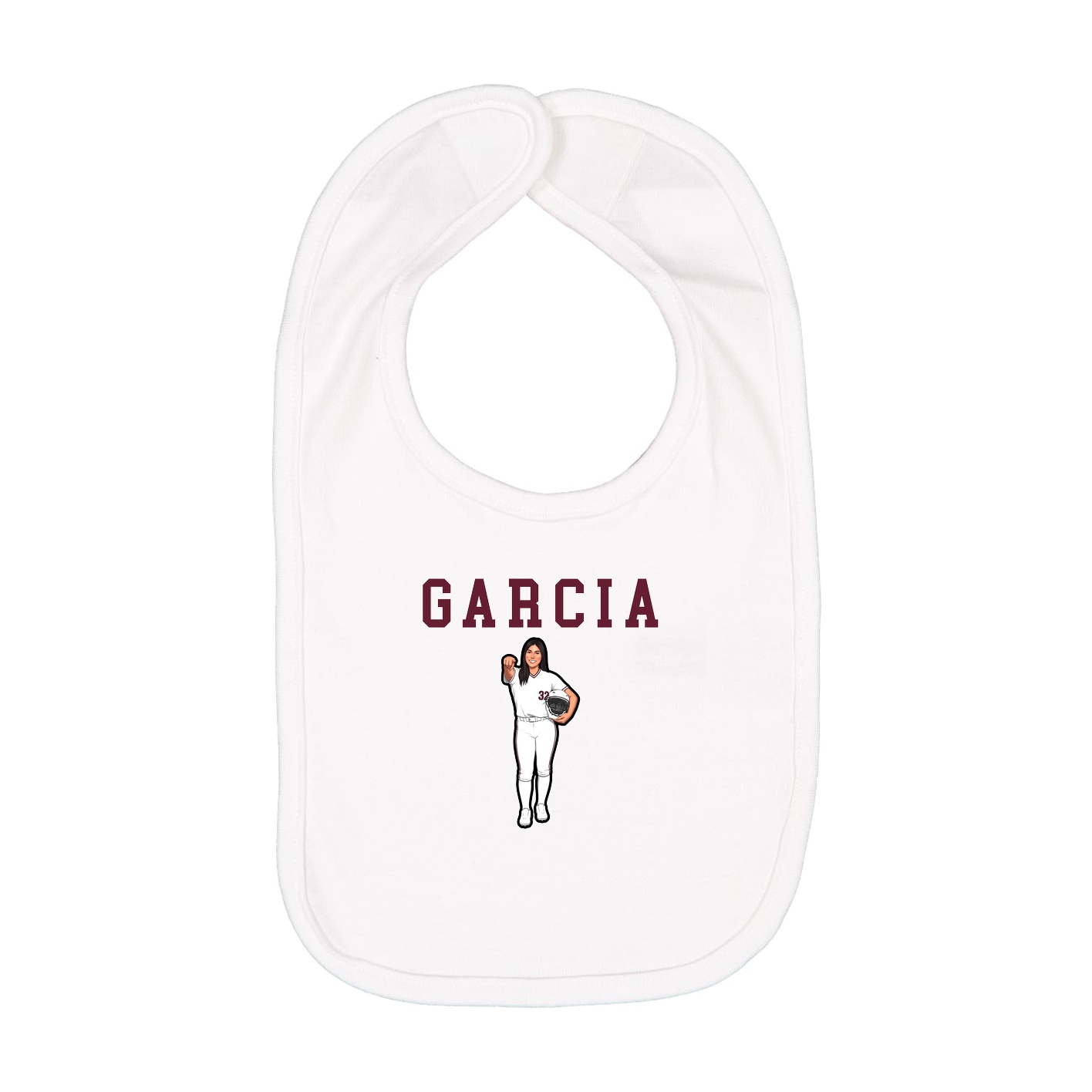 Infant Bib — Shirsey in White